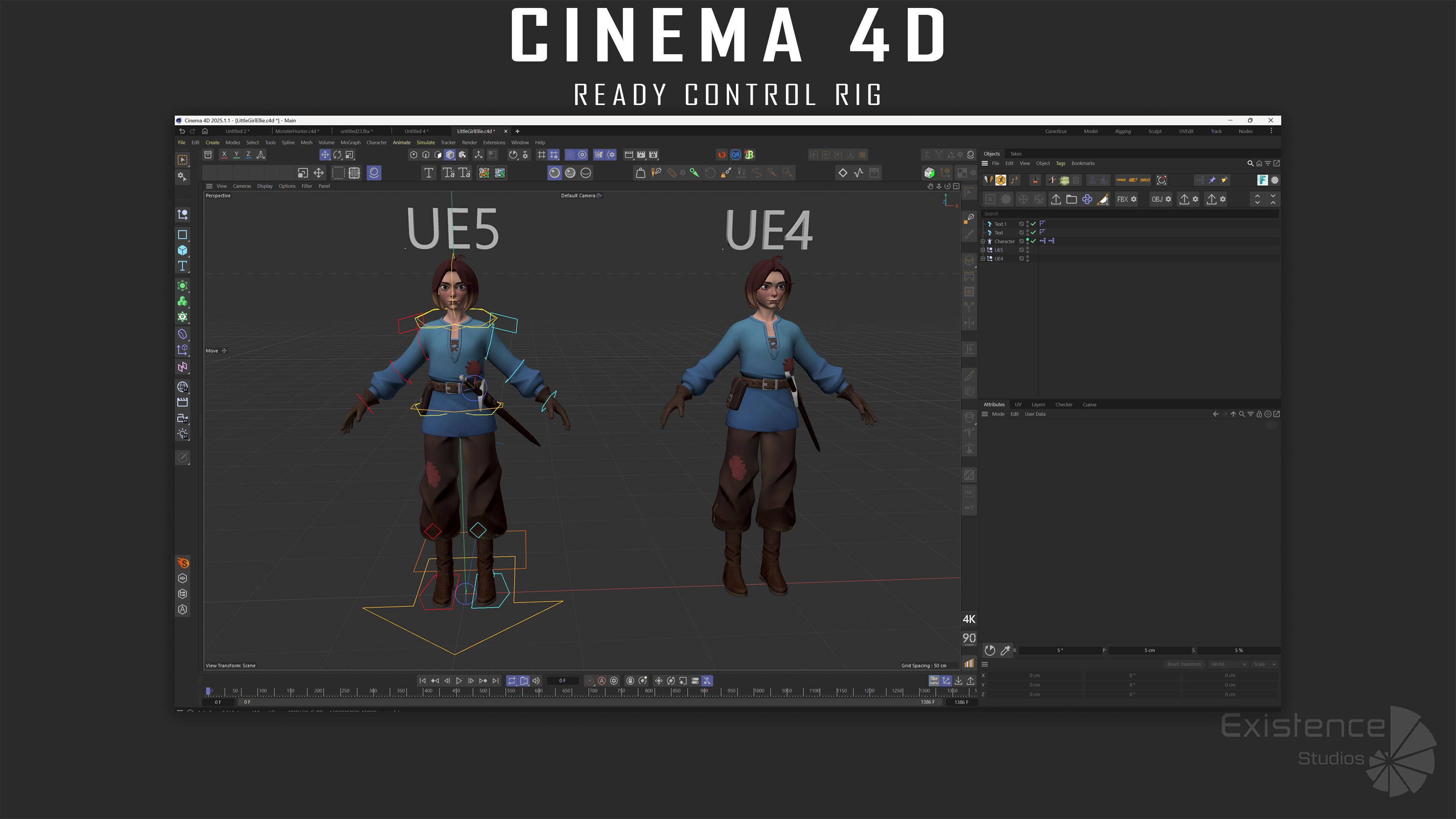 Teen Girl - Kid Boy - Female - Stylized Warrior Pack 4 - 66 Low-poly 3D model_18