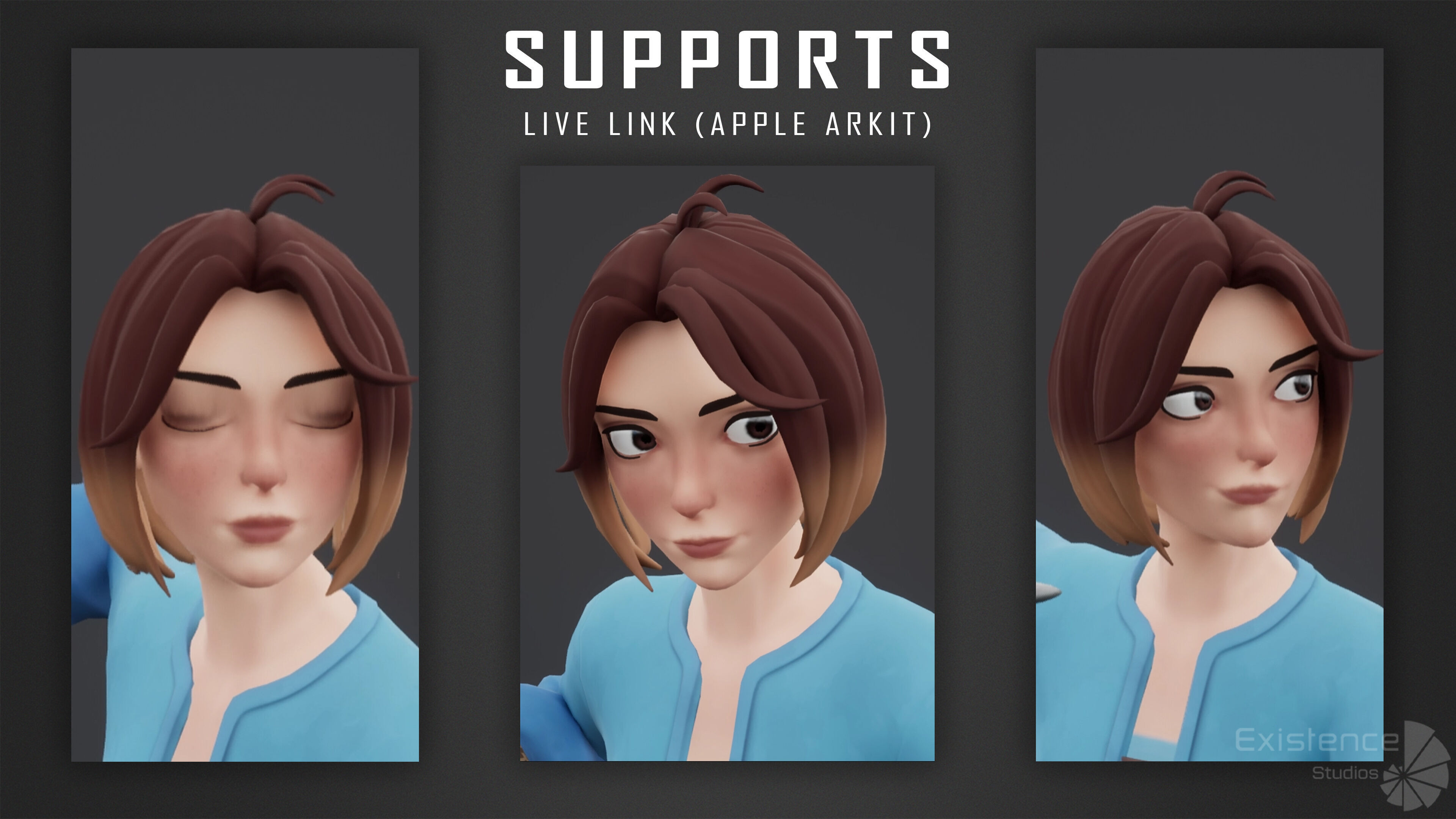 Teen Girl - Kid Boy - Female - Stylized Warrior Pack 4 - 66 Low-poly 3D model_15