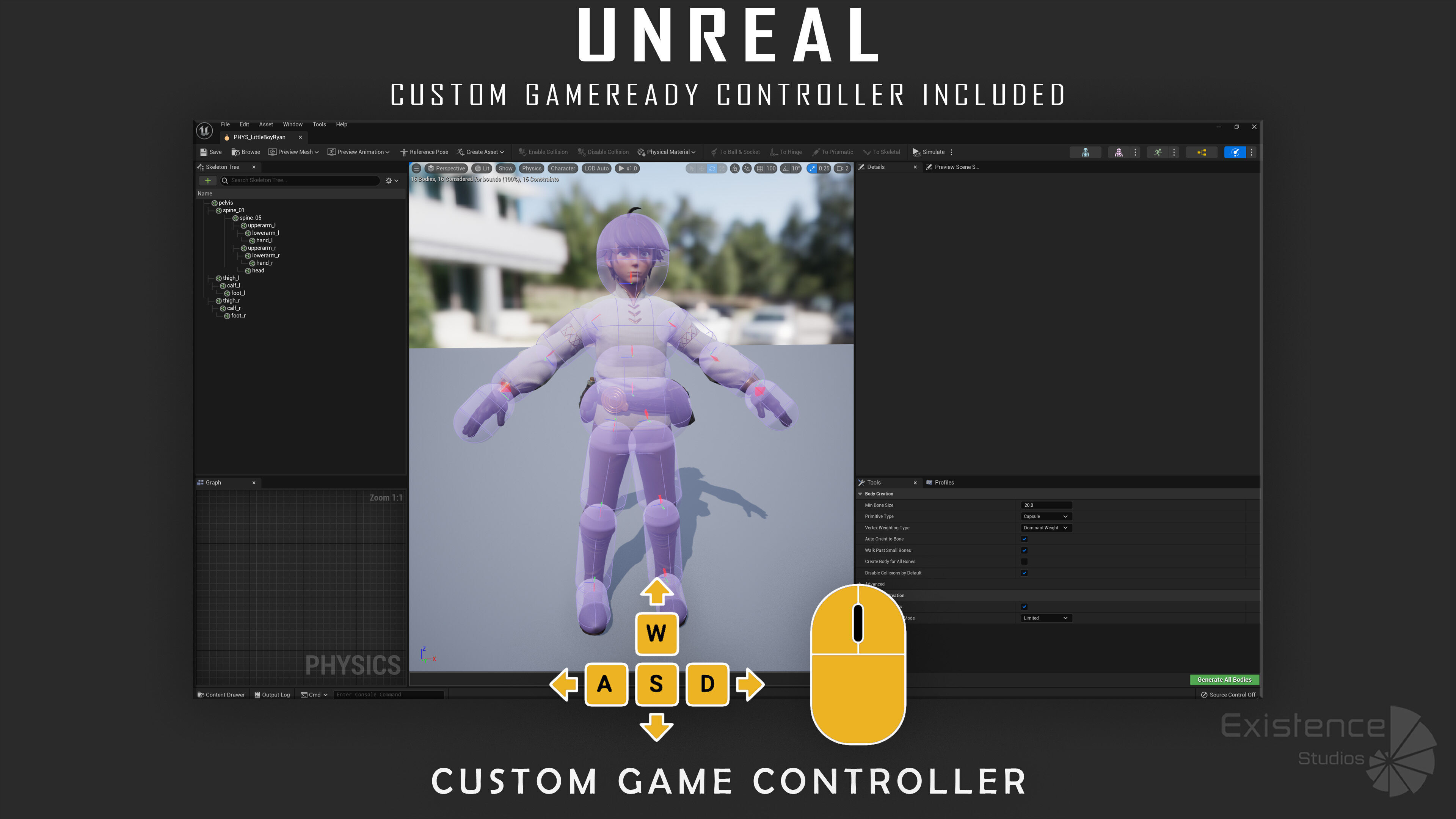 Teen Girl - Kid Boy - Female - Stylized Warrior Pack 4 - 66 Low-poly 3D model_27