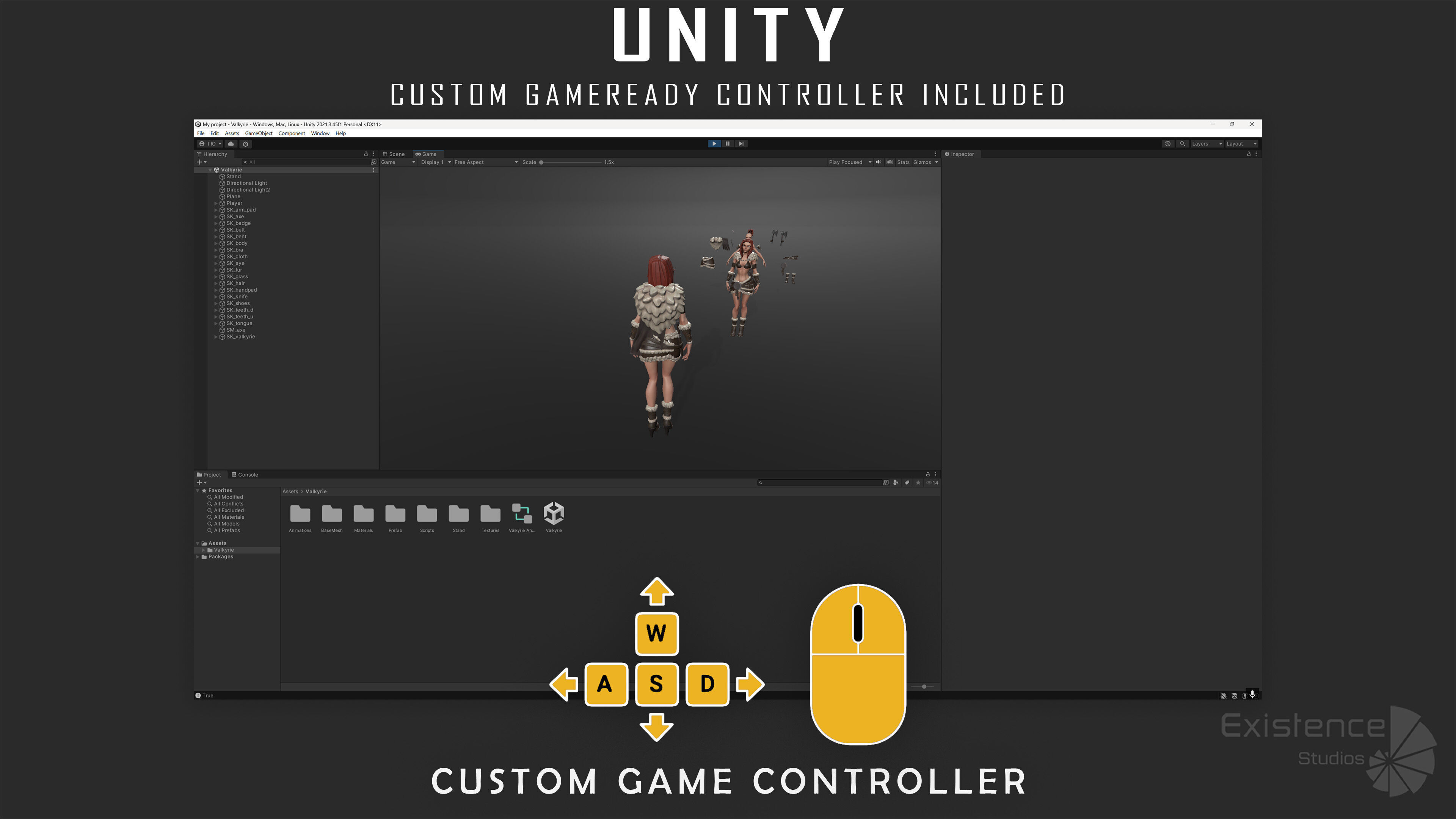 Teen Girl - Kid Boy - Female - Stylized Warrior Pack 4 - 66 Low-poly 3D model_9