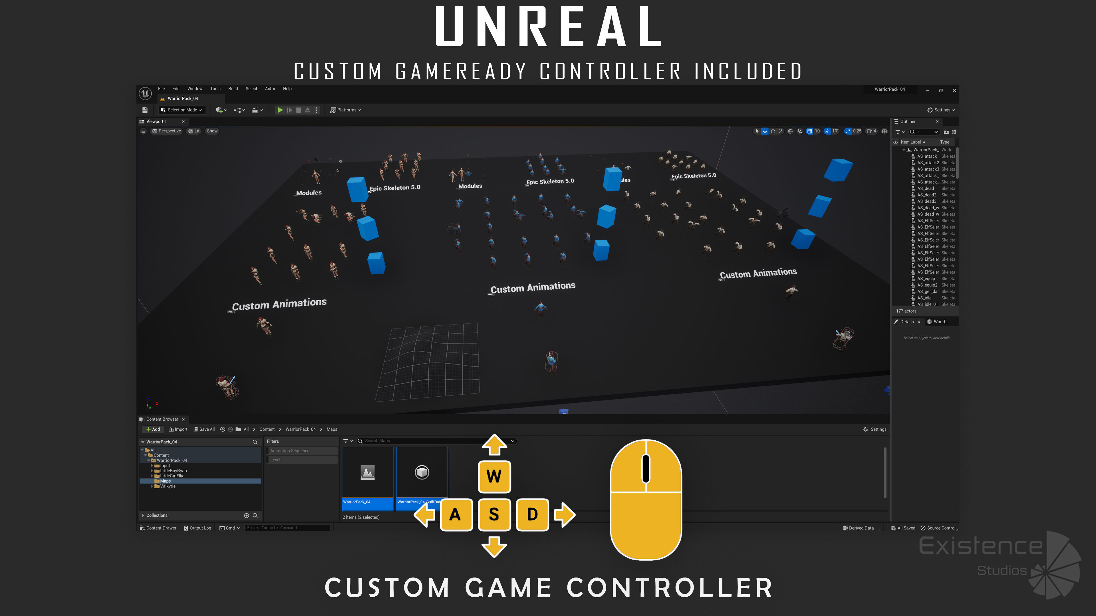 Teen Girl - Kid Boy - Female - Stylized Warrior Pack 4 - 66 Low-poly 3D model_4