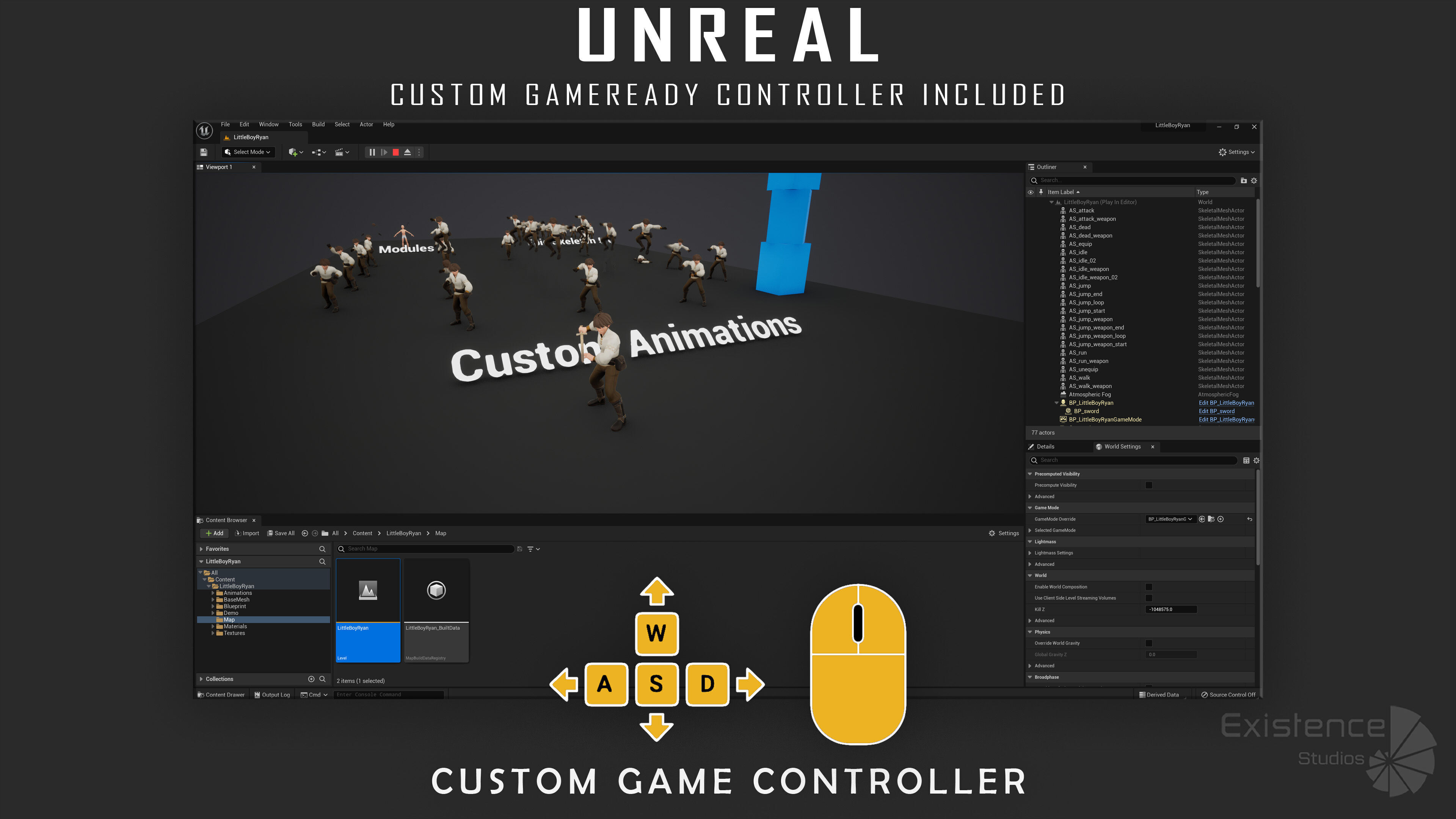 Teen Girl - Kid Boy - Female - Stylized Warrior Pack 4 - 66 Low-poly 3D model_26