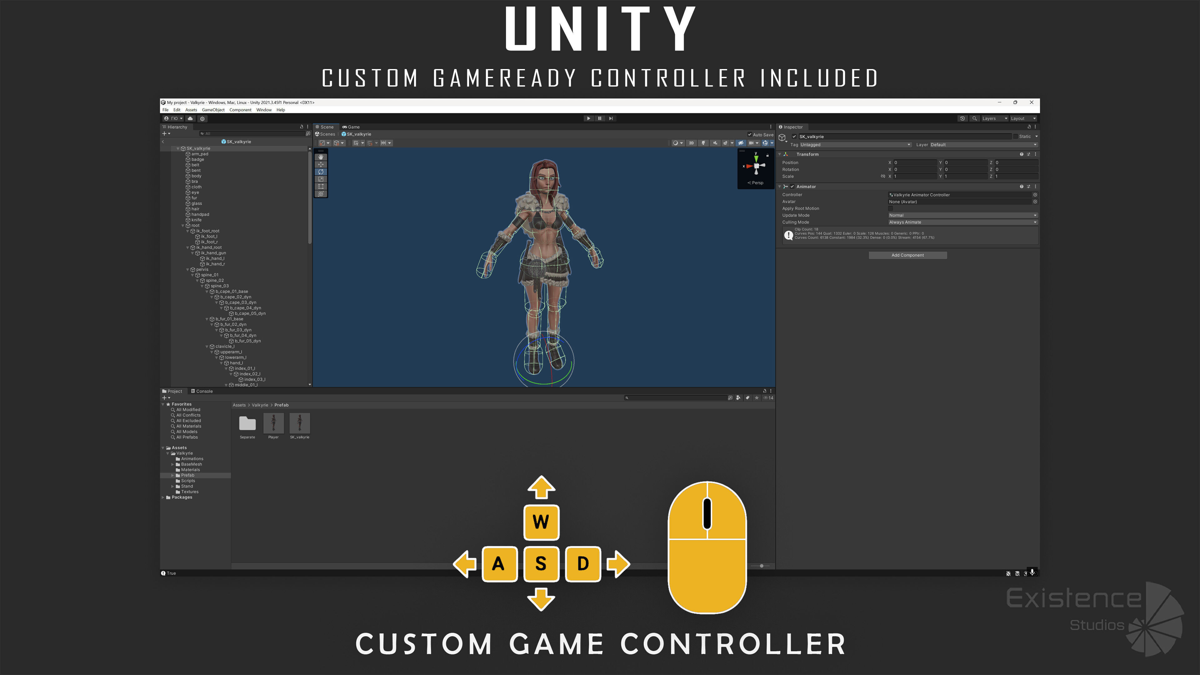 Teen Girl - Kid Boy - Female - Stylized Warrior Pack 4 - 66 Low-poly 3D model_29