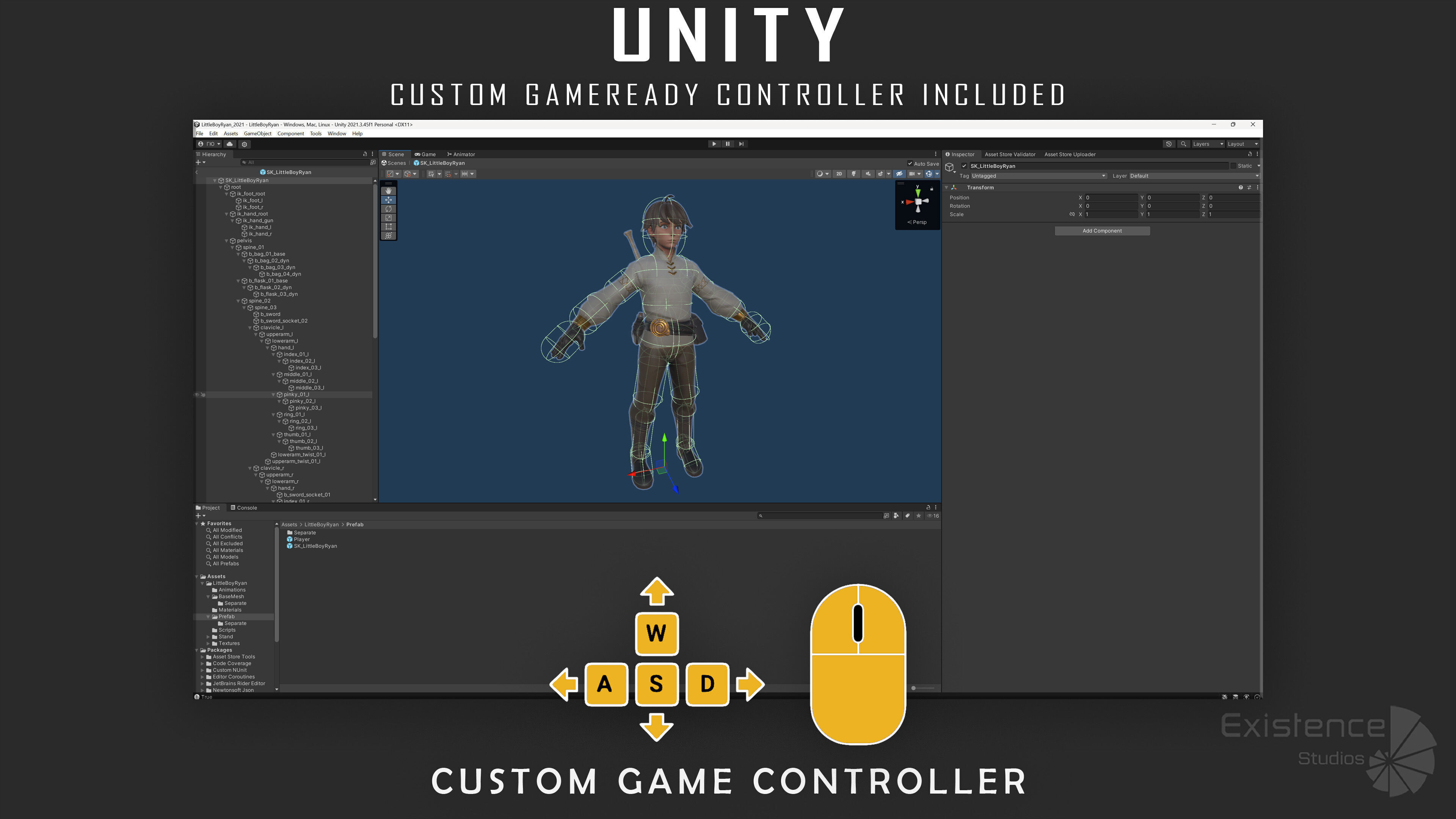 Teen Girl - Kid Boy - Female - Stylized Warrior Pack 4 - 66 Low-poly 3D model_25