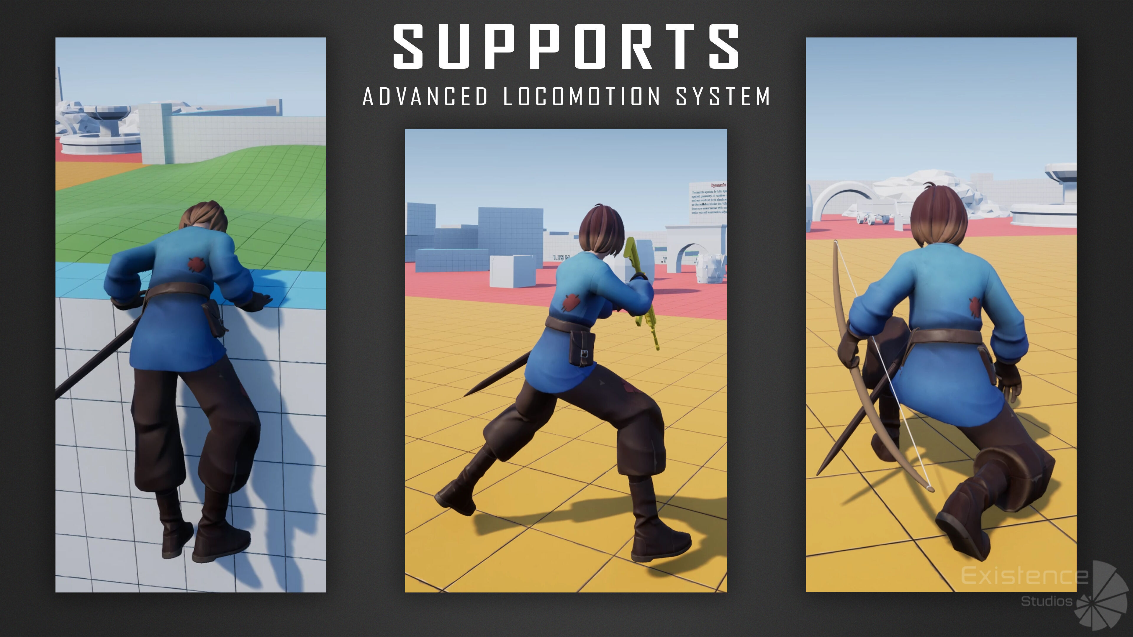 Teen Girl - Kid Boy - Female - Stylized Warrior Pack 4 - 66 Low-poly 3D model_12