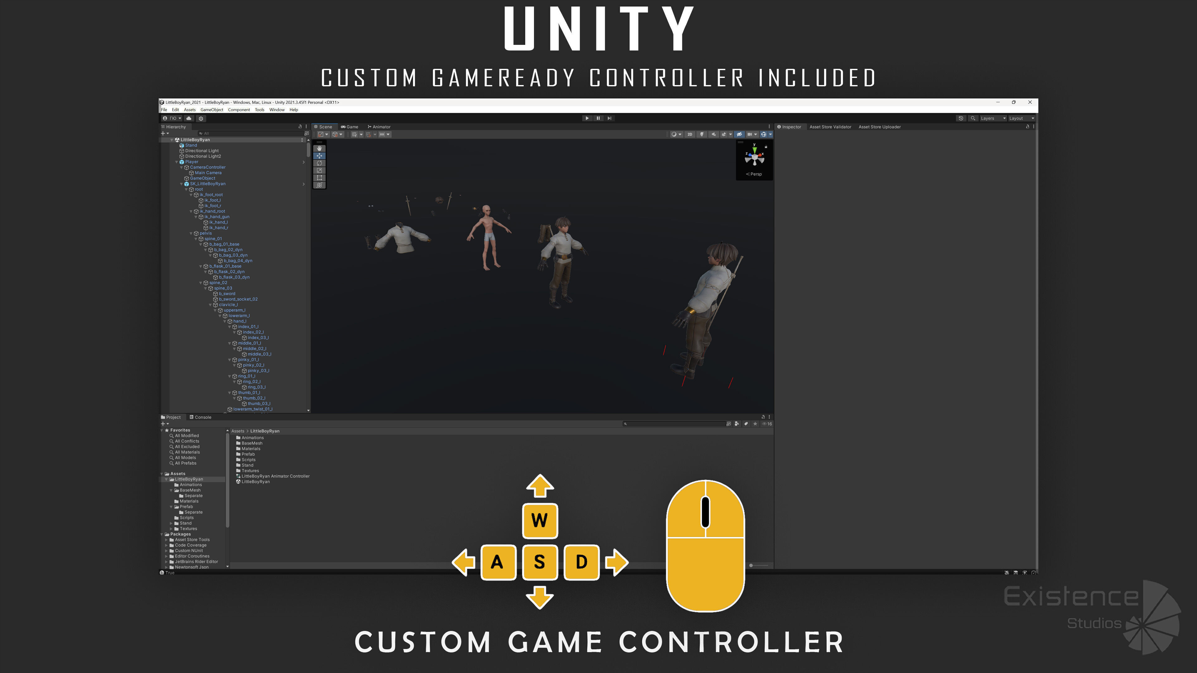 Teen Girl - Kid Boy - Female - Stylized Warrior Pack 4 - 66 Low-poly 3D model_10