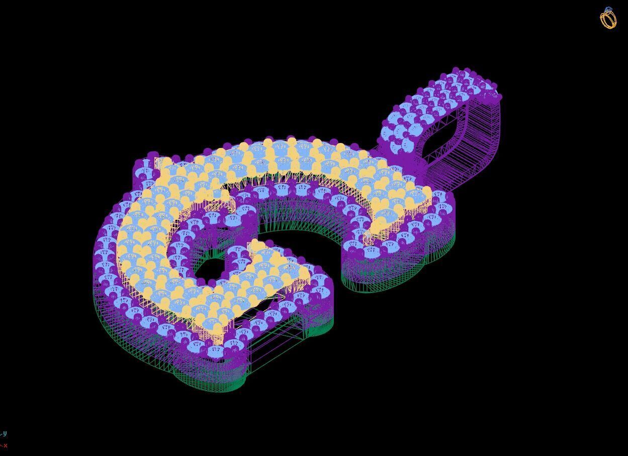 Custom Initial G Letter Diamond  A to Z Alphabet  Necklace 3D print model_14