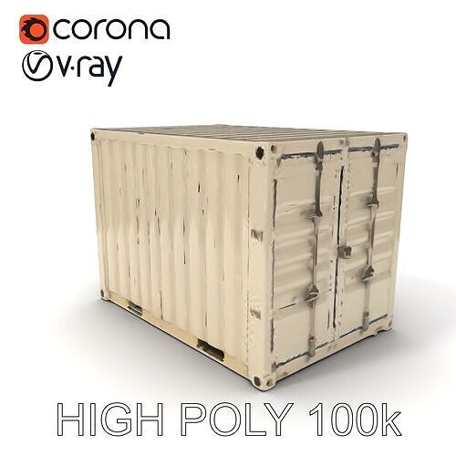 Shipping Container Model Pack Low-poly 3D model