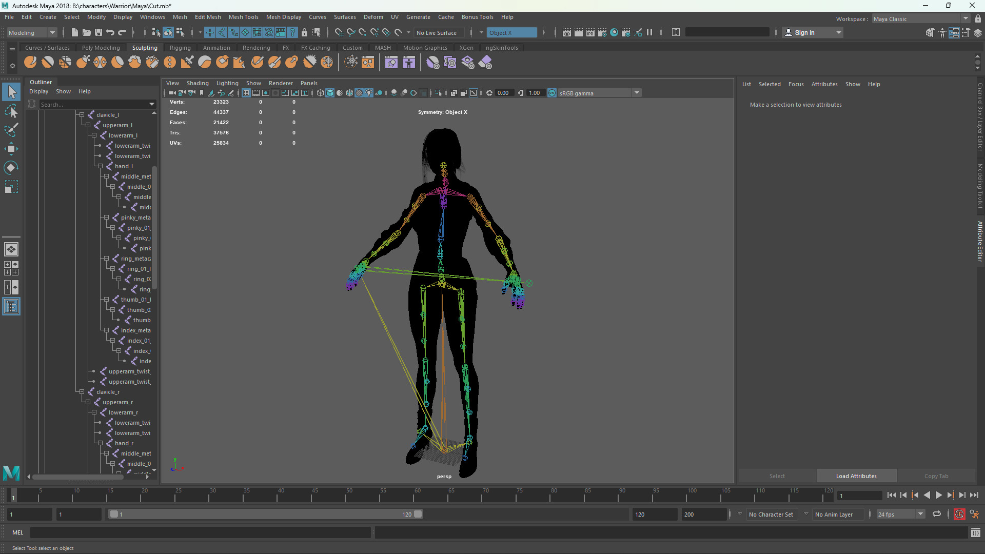 Warrior Lady Low-poly 3D model_18