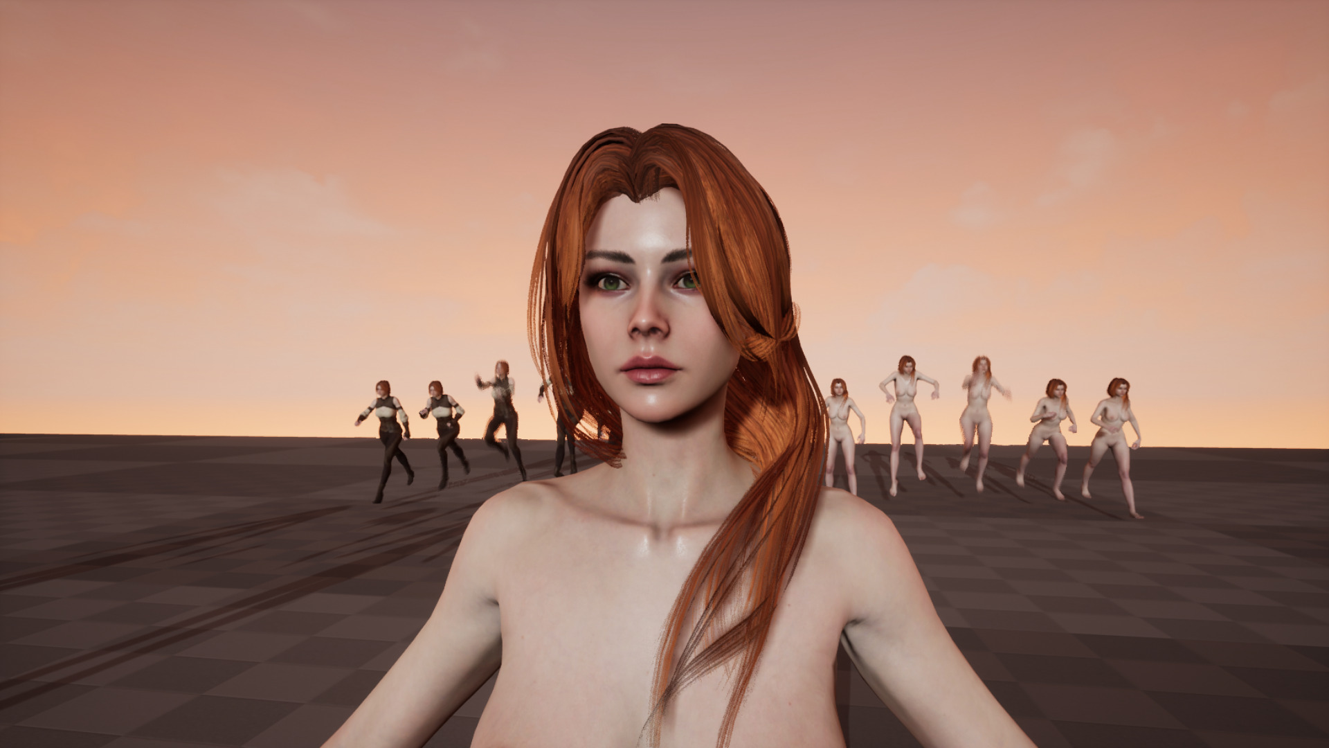 Warrior Lady Low-poly 3D model_24