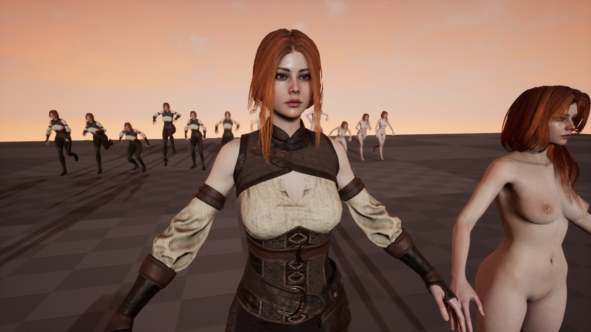 Warrior Lady Low-poly 3D model_25