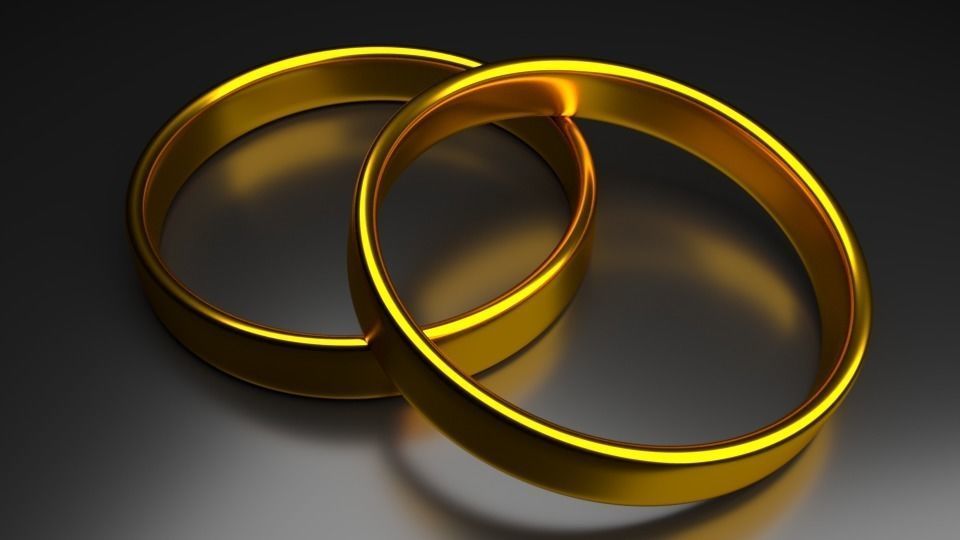 Jewlery Gold Ring Low-poly 3D model_0