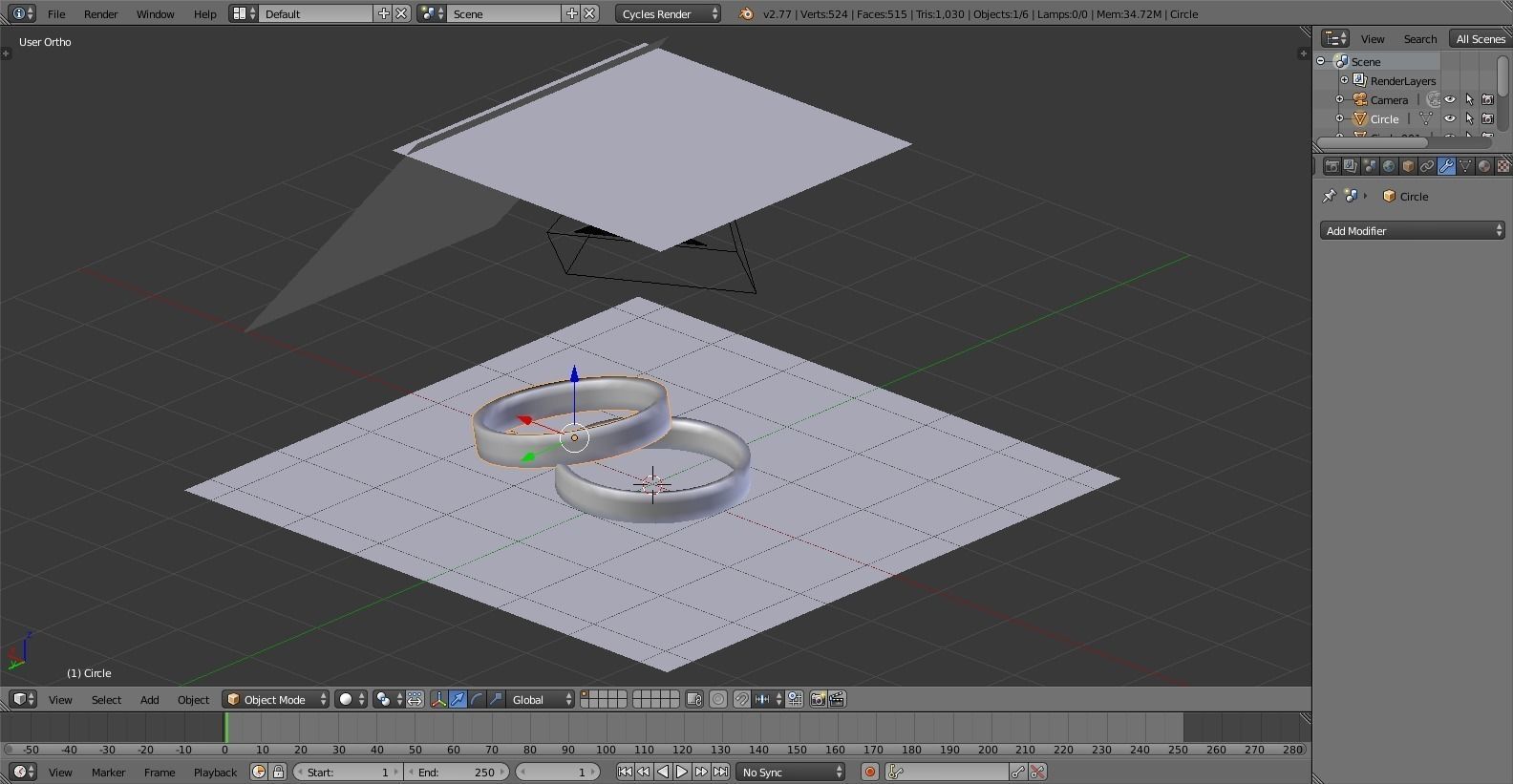 Jewlery Gold Ring Low-poly 3D model_1