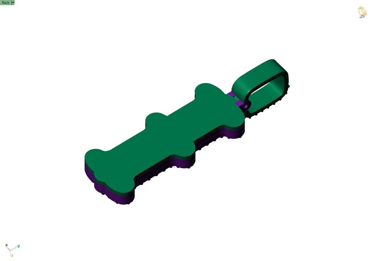 Custom Initial I Letter Diamond  A to Z Alphabet  Necklace 3D print model_9