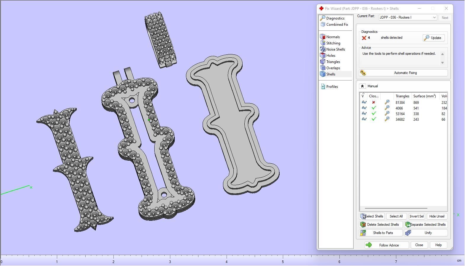 Custom Initial I Letter Diamond  A to Z Alphabet  Necklace 3D print model_17