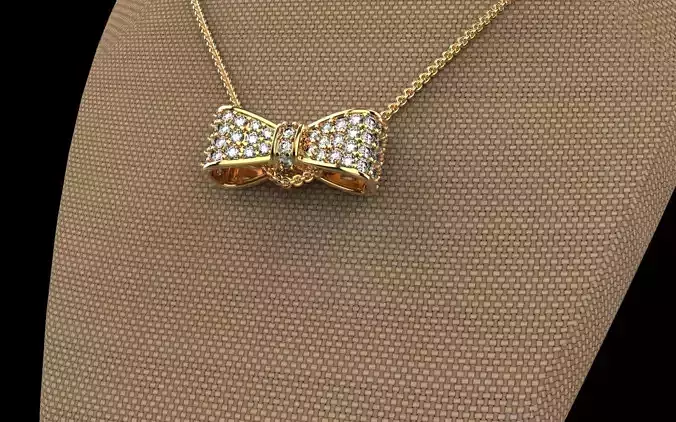 Bow necklace model 1299