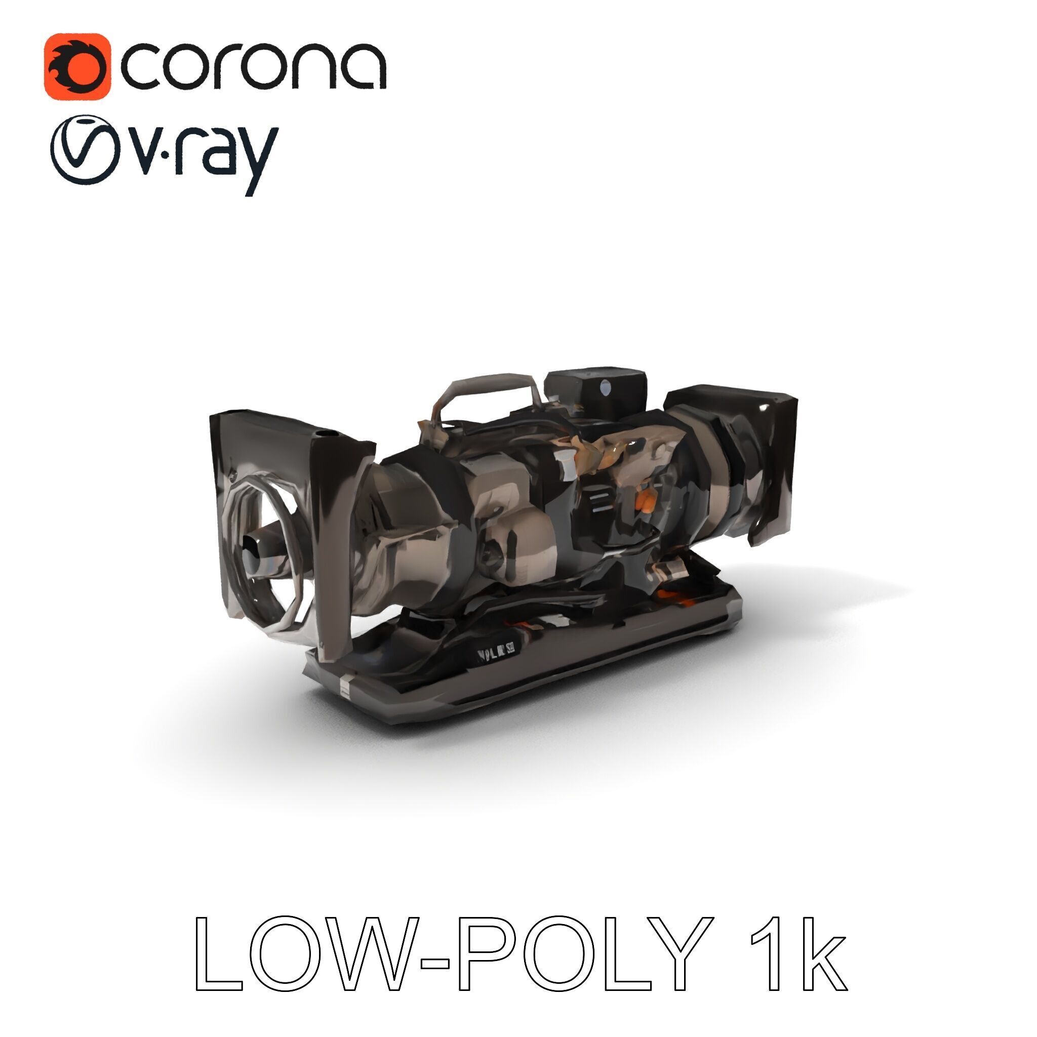 Industrial Generator Engine Model Pack for Render and Game En... Low-poly 3D model_21