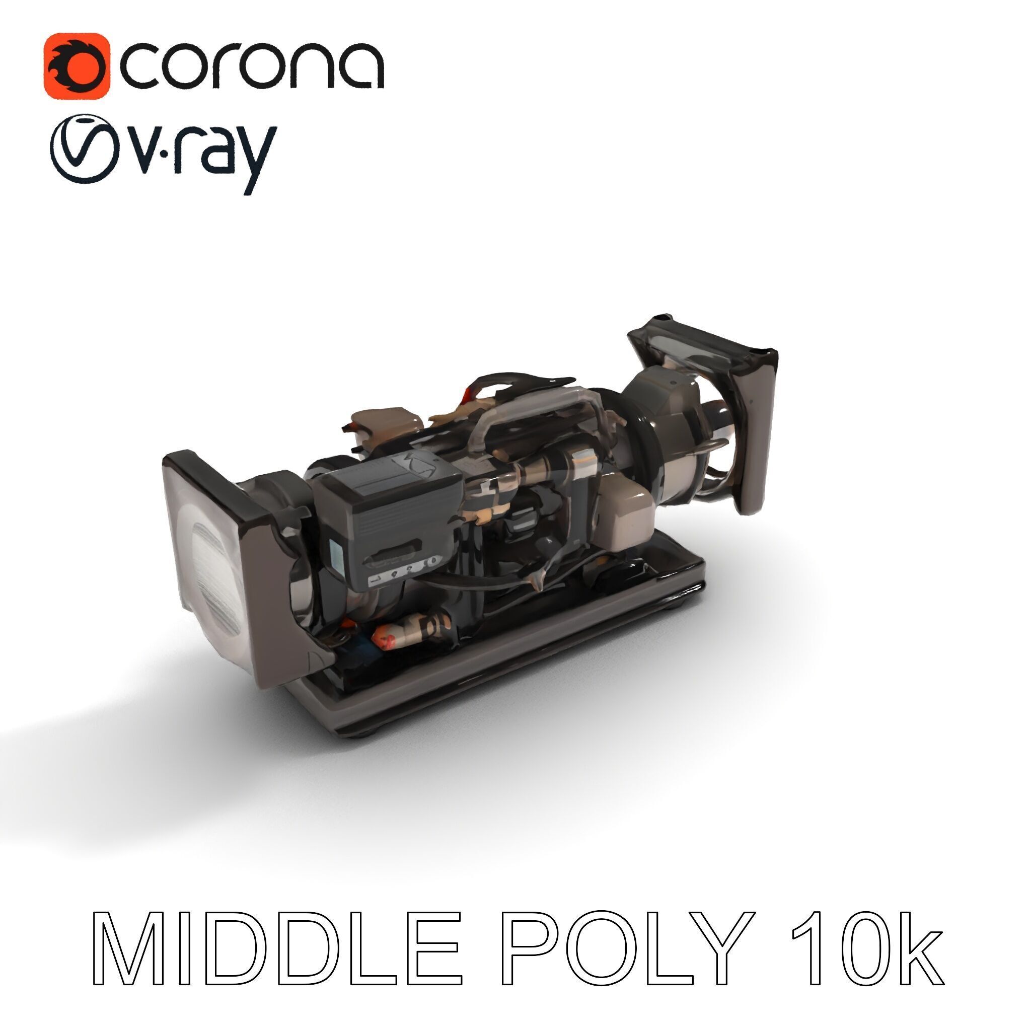 Industrial Generator Engine Model Pack for Render and Game En... Low-poly 3D model_6