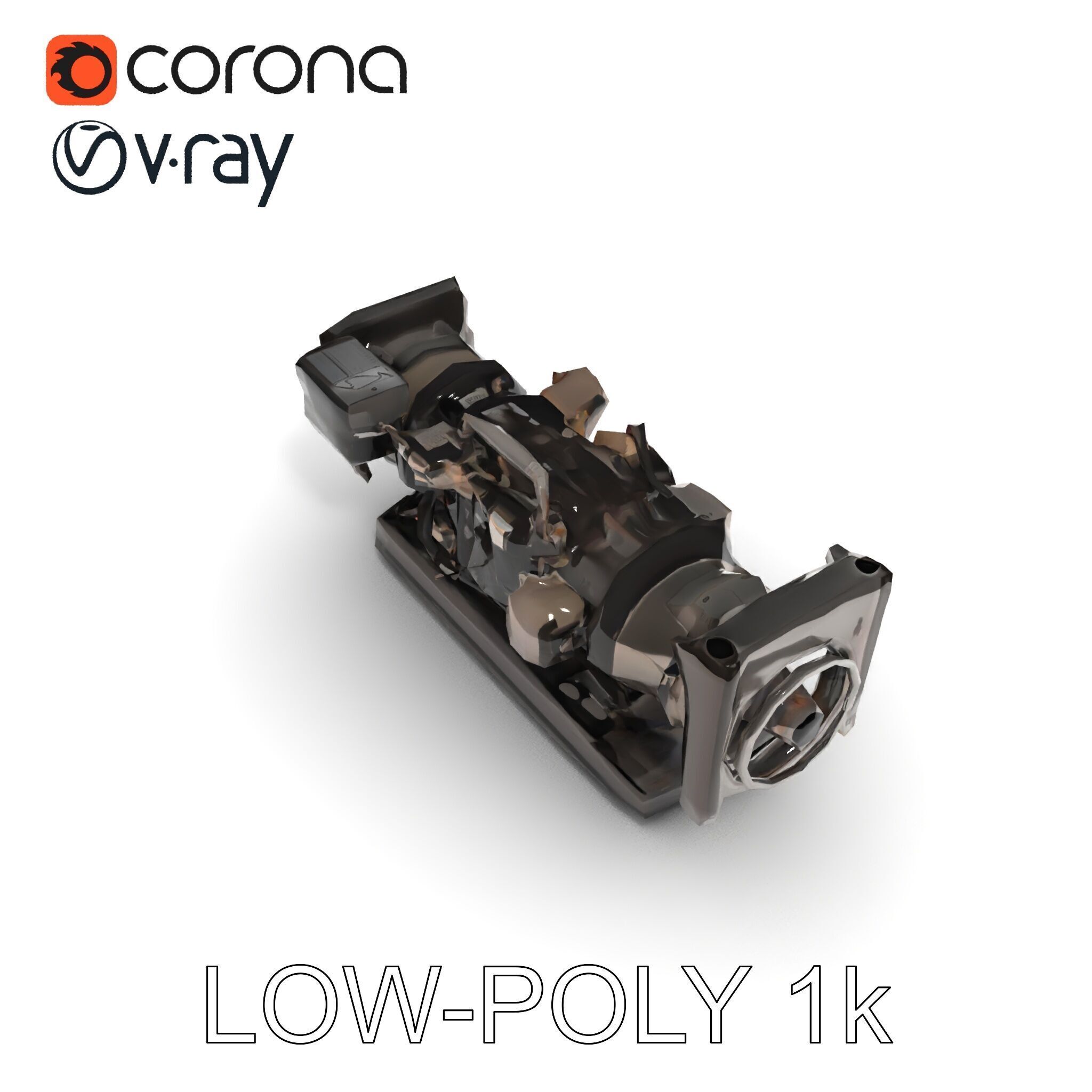 Industrial Generator Engine Model Pack for Render and Game En... Low-poly 3D model_7