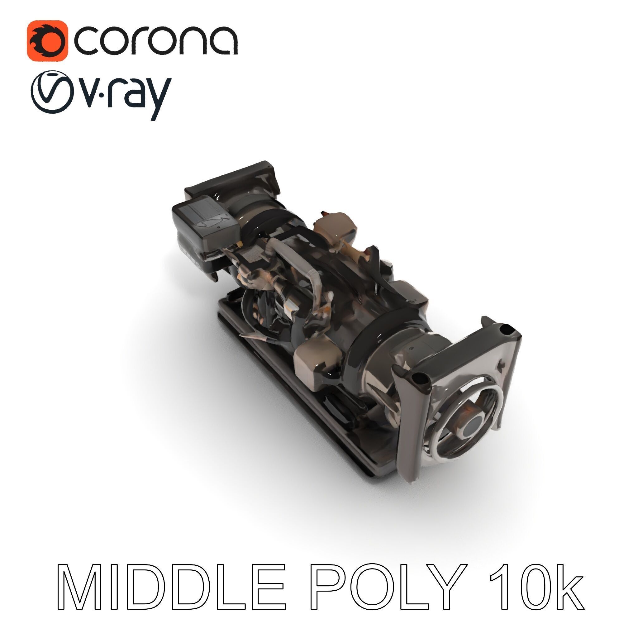 Industrial Generator Engine Model Pack for Render and Game En... Low-poly 3D model_9