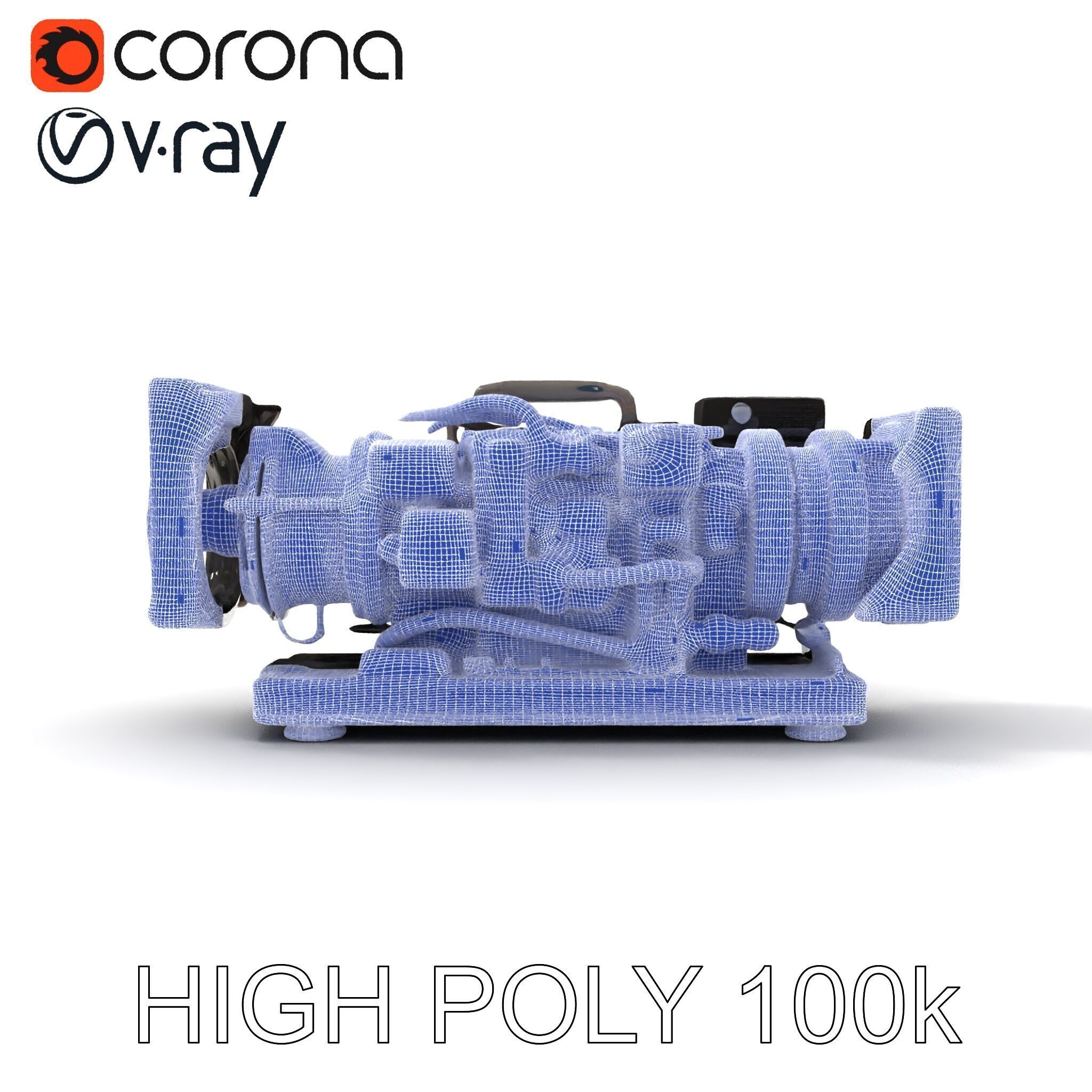 Industrial Generator Engine Model Pack for Render and Game En... Low-poly 3D model_8