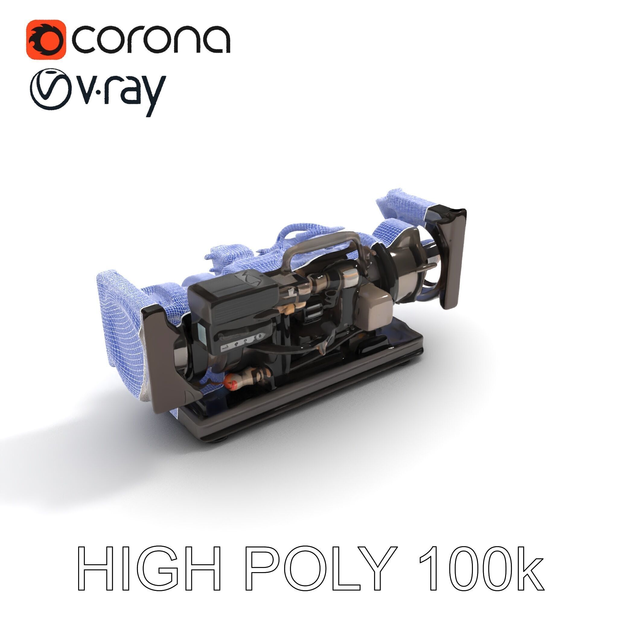 Industrial Generator Engine Model Pack for Render and Game En... Low-poly 3D model_24