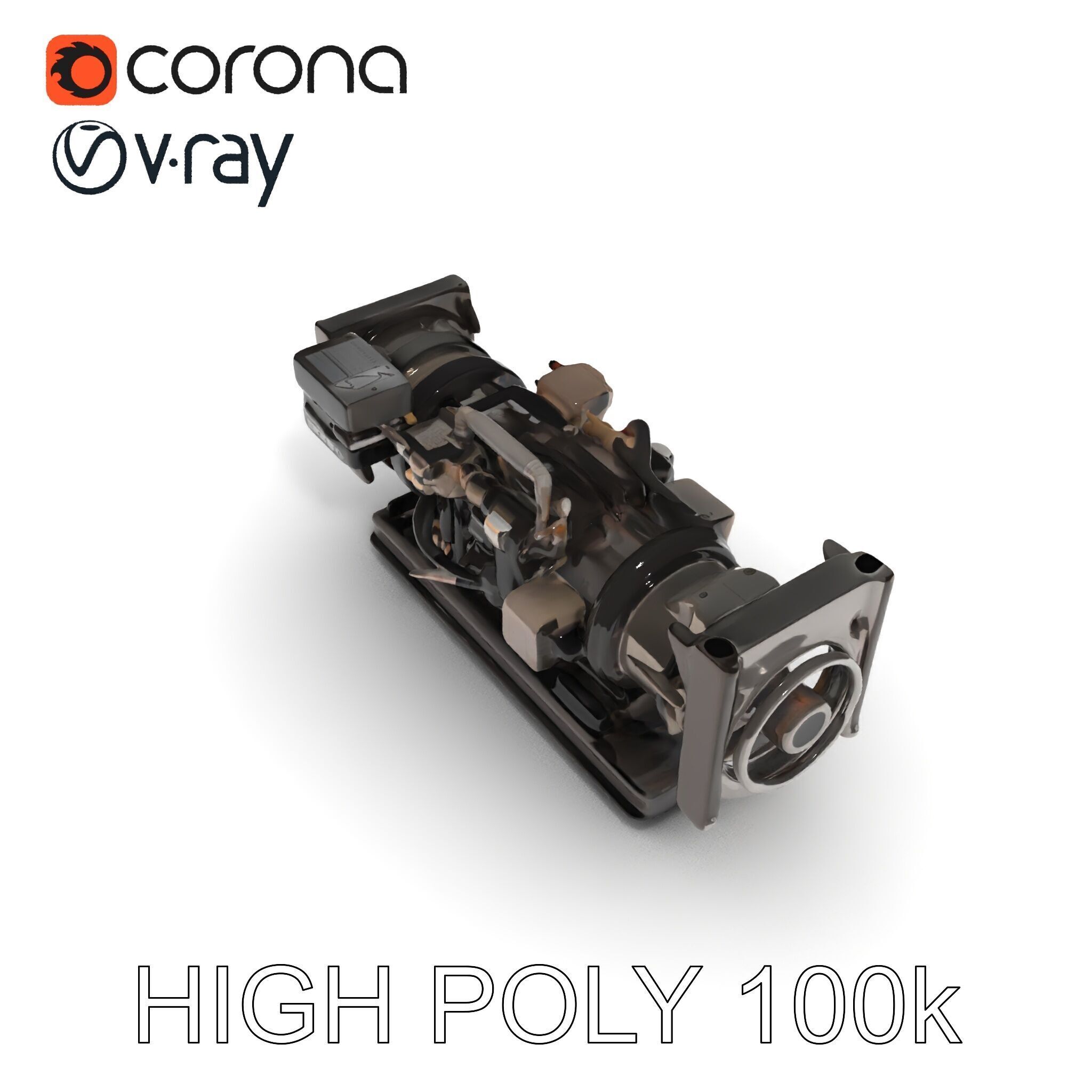 Industrial Generator Engine Model Pack for Render and Game En... Low-poly 3D model_35