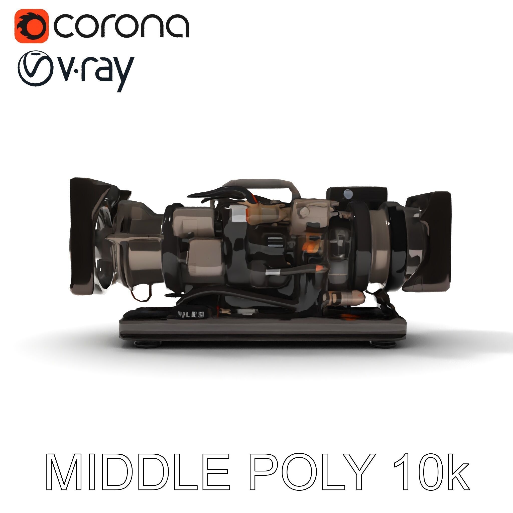 Industrial Generator Engine Model Pack for Render and Game En... Low-poly 3D model_22