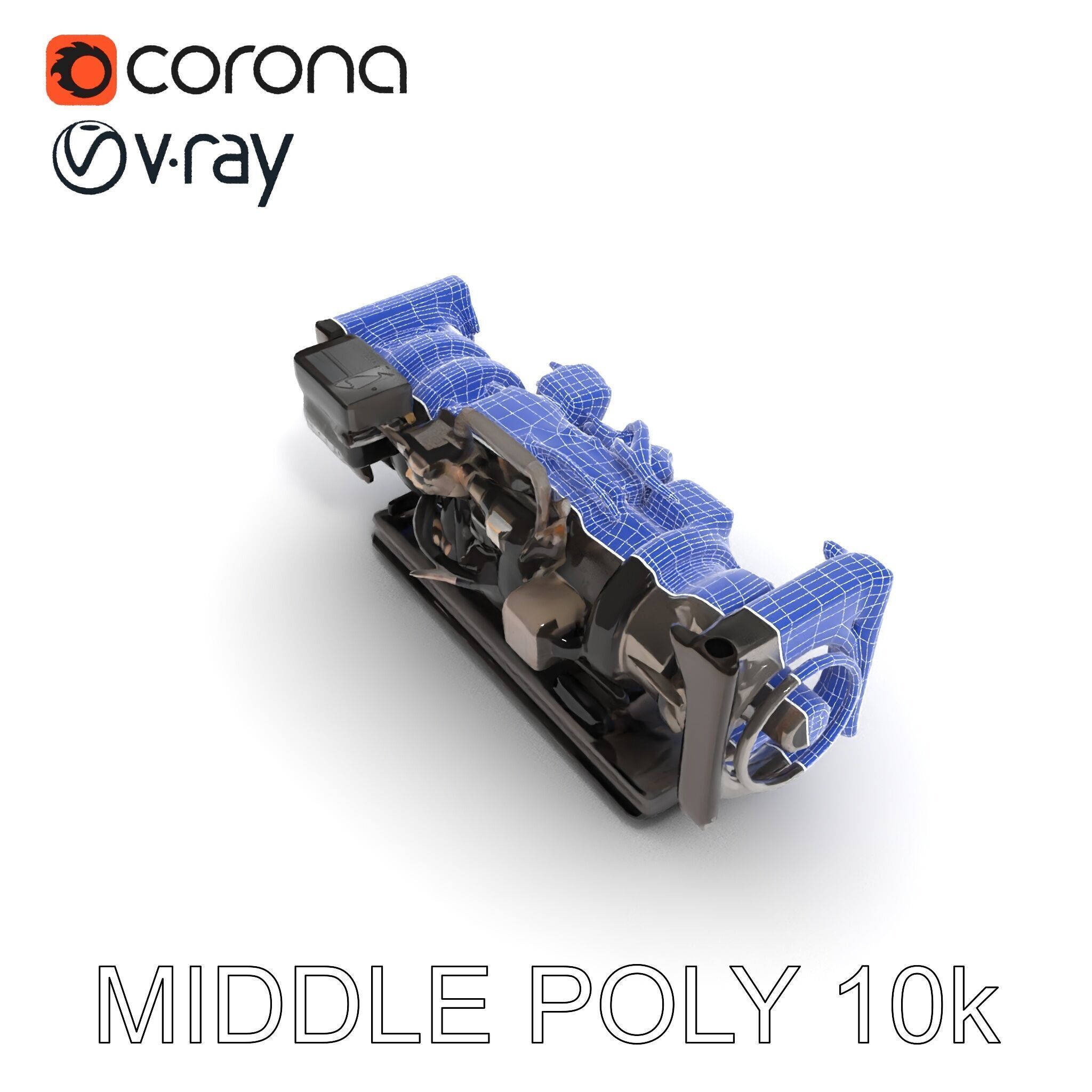 Industrial Generator Engine Model Pack for Render and Game En... Low-poly 3D model_17