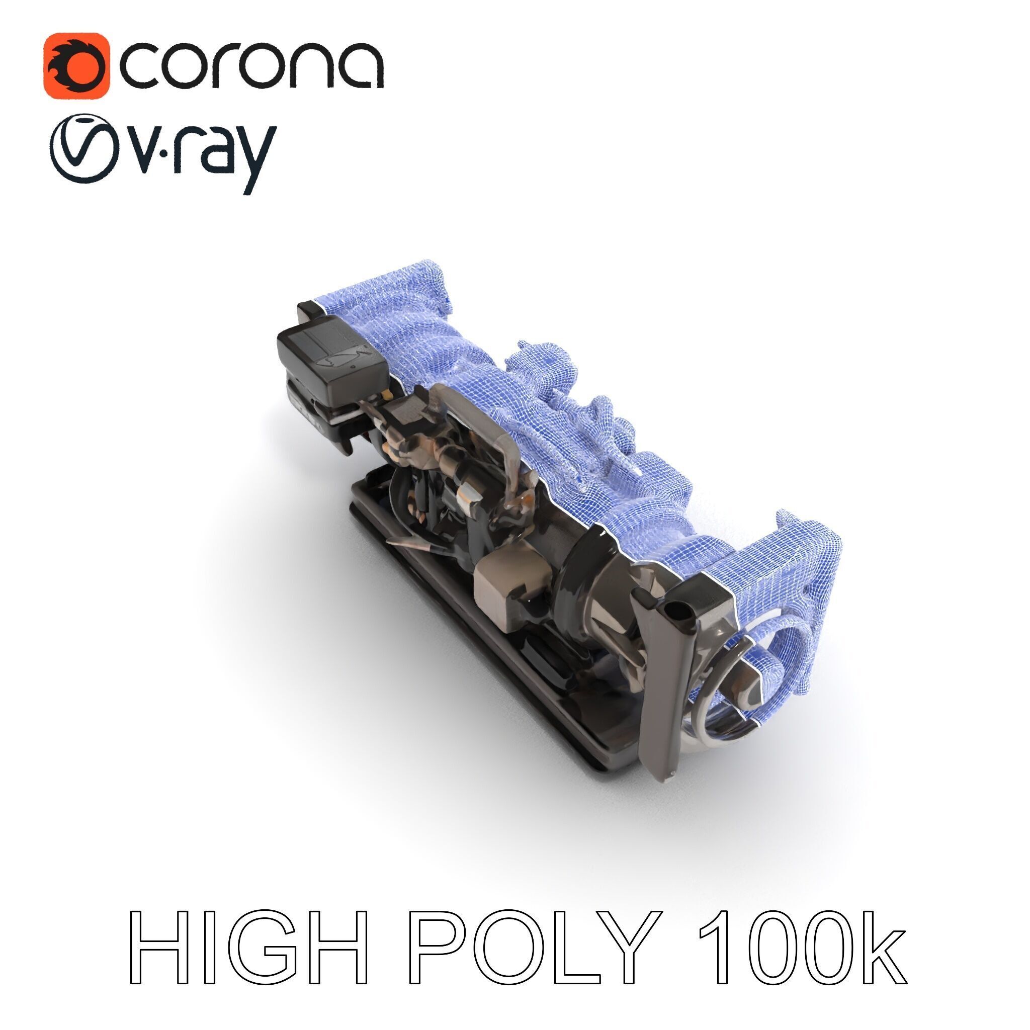 Industrial Generator Engine Model Pack for Render and Game En... Low-poly 3D model_19