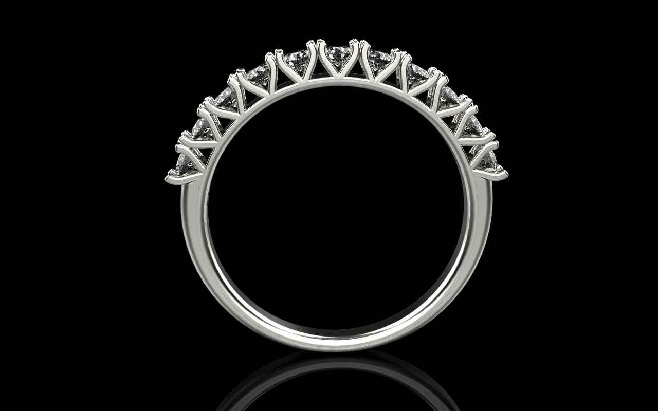 Half eternity band model 1301 3D print model_1