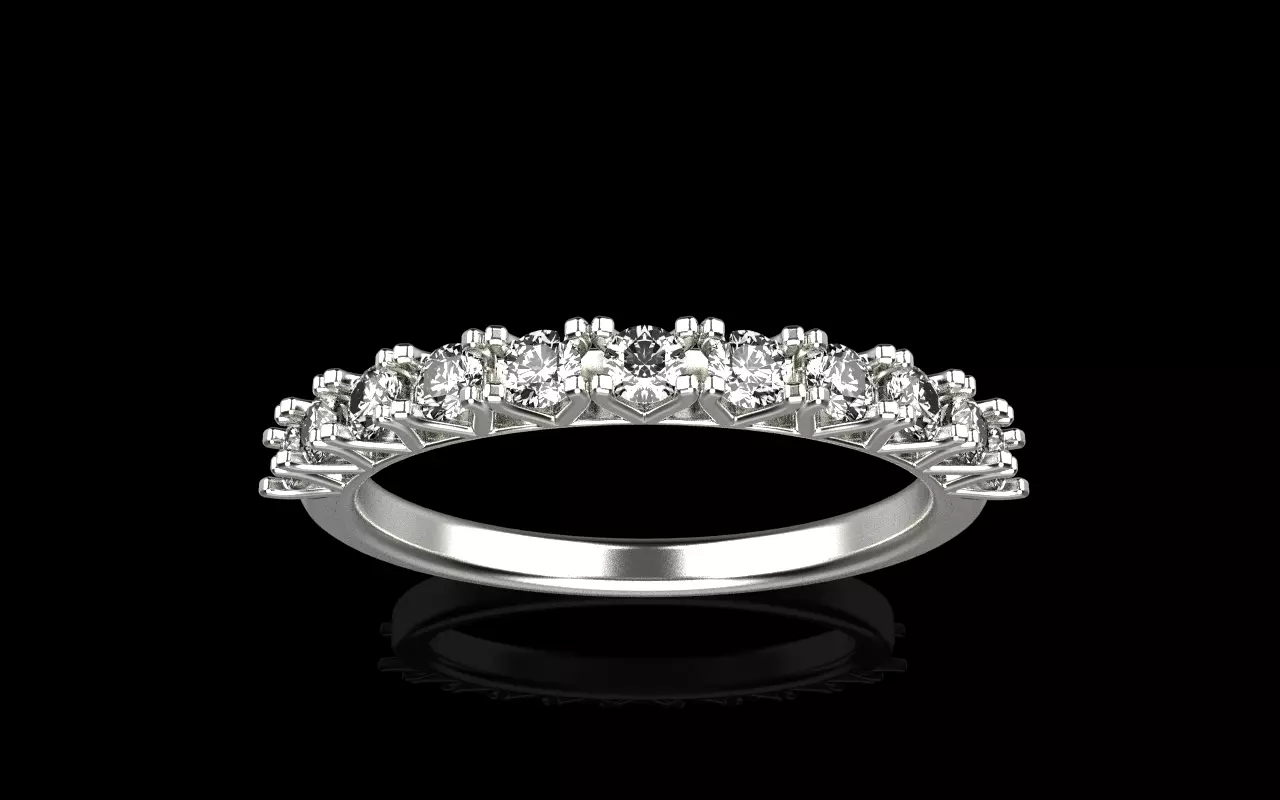 Half eternity band model 1301 3D print model_0