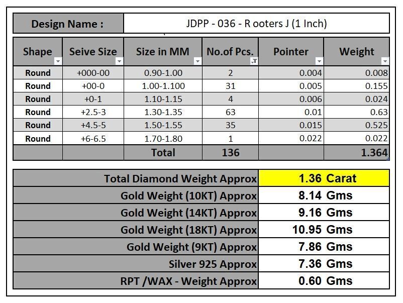 Custom Initial J Letter Diamond  A to Z Alphabet  Necklace 3D print model_19