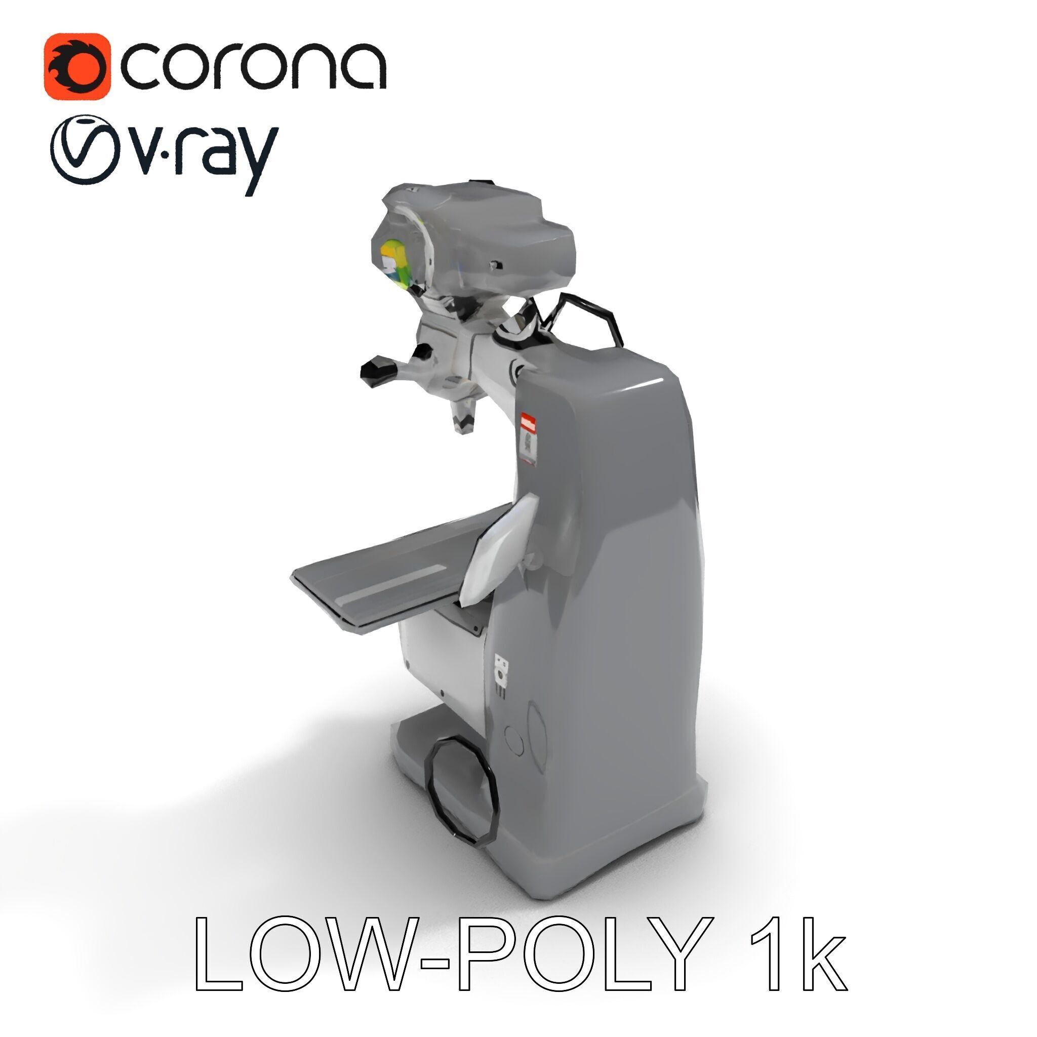 Industrial Milling Machine D Model Pack Low-poly 3D model_19