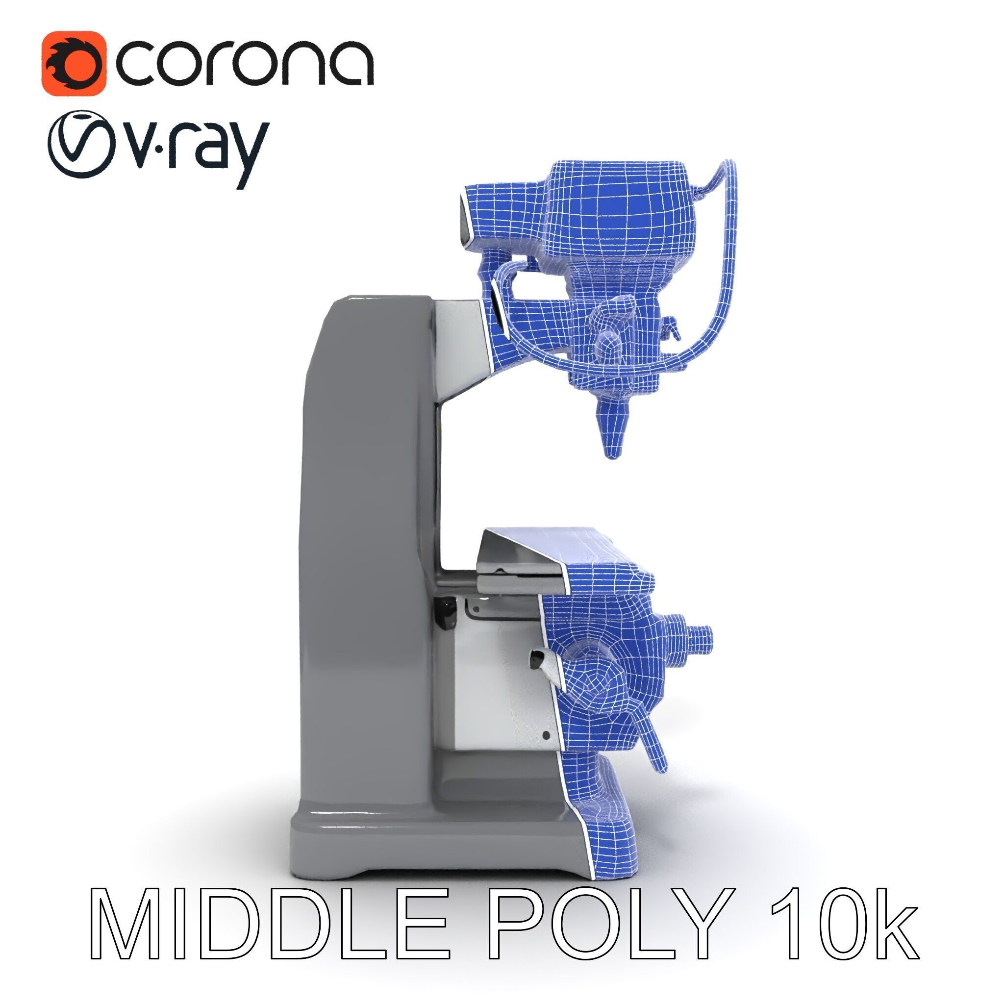 Industrial Milling Machine D Model Pack Low-poly 3D model_14