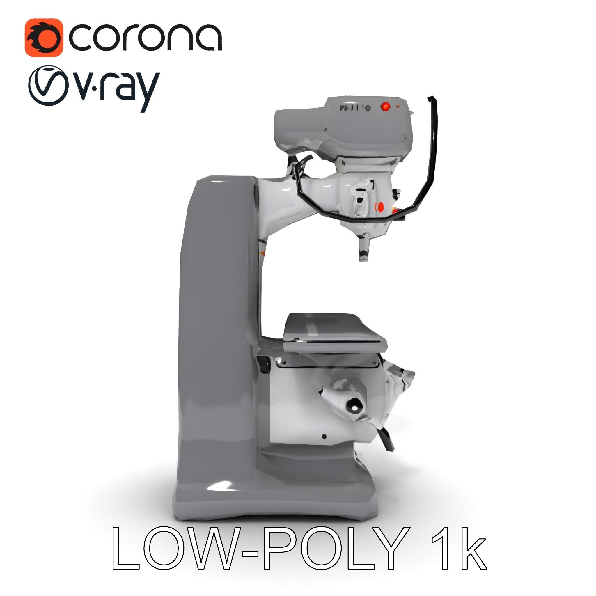 Industrial Milling Machine D Model Pack Low-poly 3D model_22