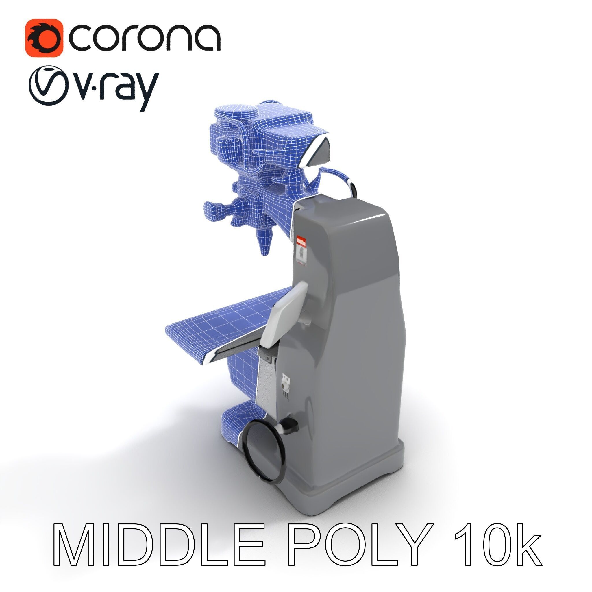 Industrial Milling Machine D Model Pack Low-poly 3D model_9