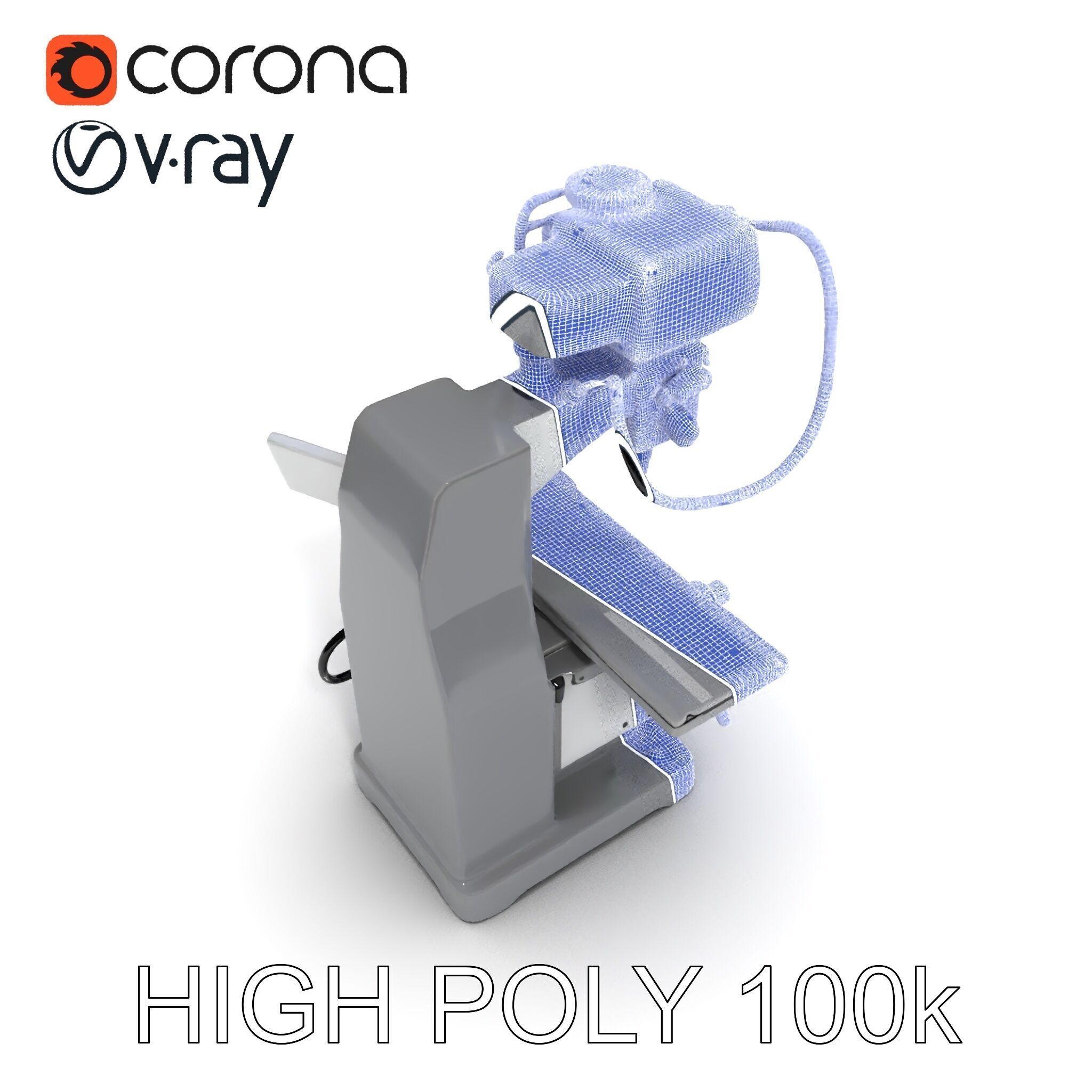 Industrial Milling Machine D Model Pack Low-poly 3D model_34