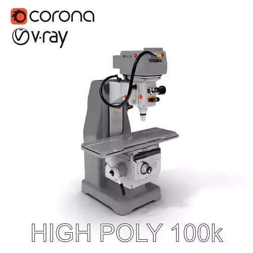 Industrial Milling Machine D Model Pack Low-poly 3D model