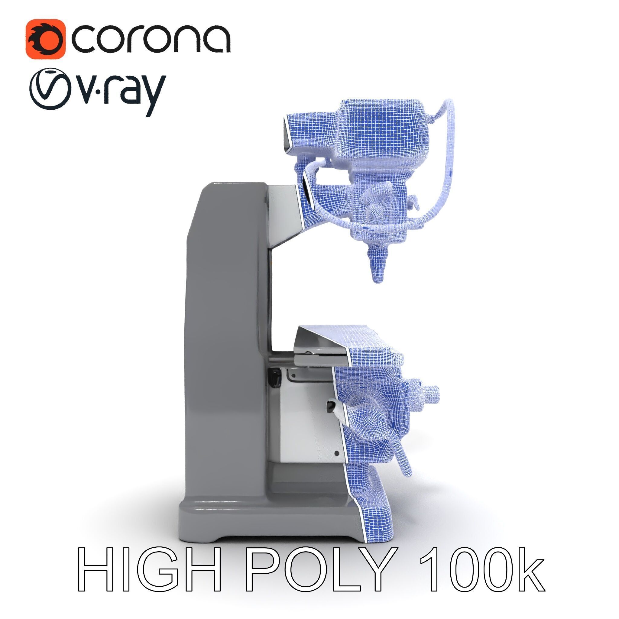 Industrial Milling Machine D Model Pack Low-poly 3D model_26