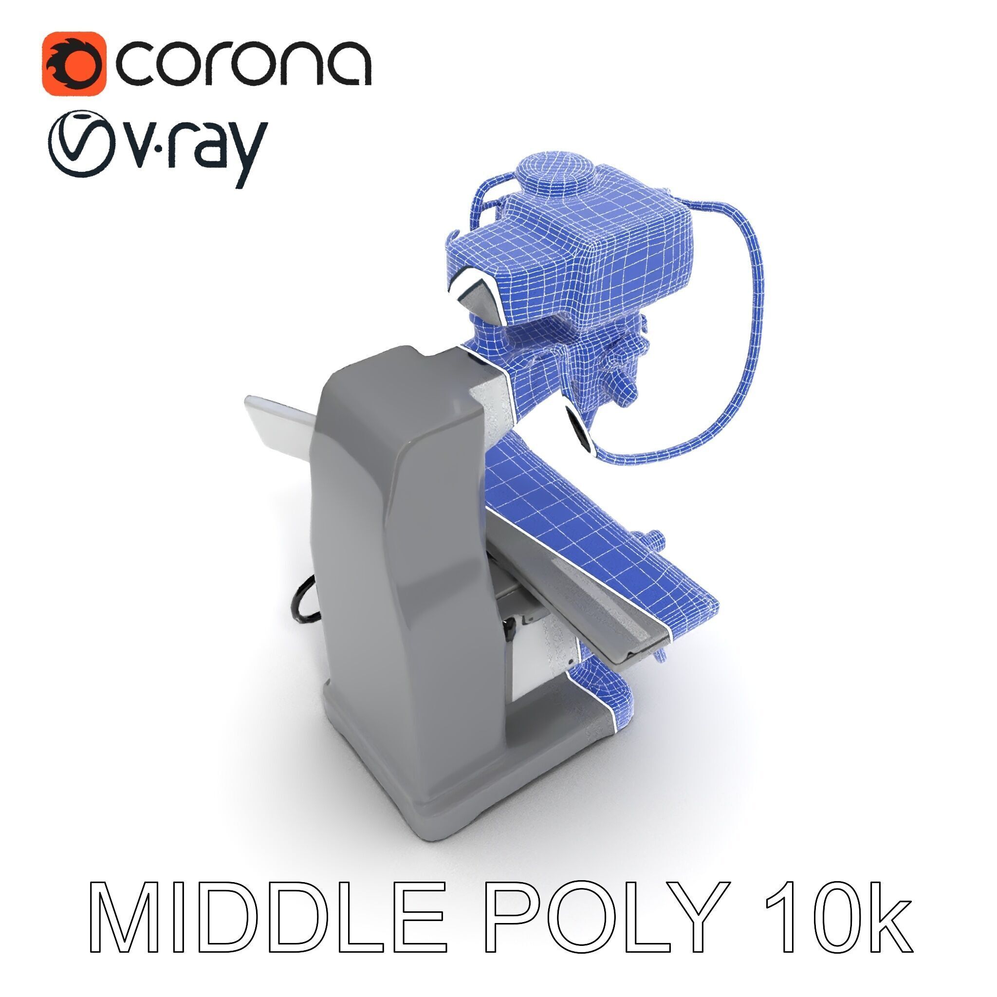 Industrial Milling Machine D Model Pack Low-poly 3D model_27