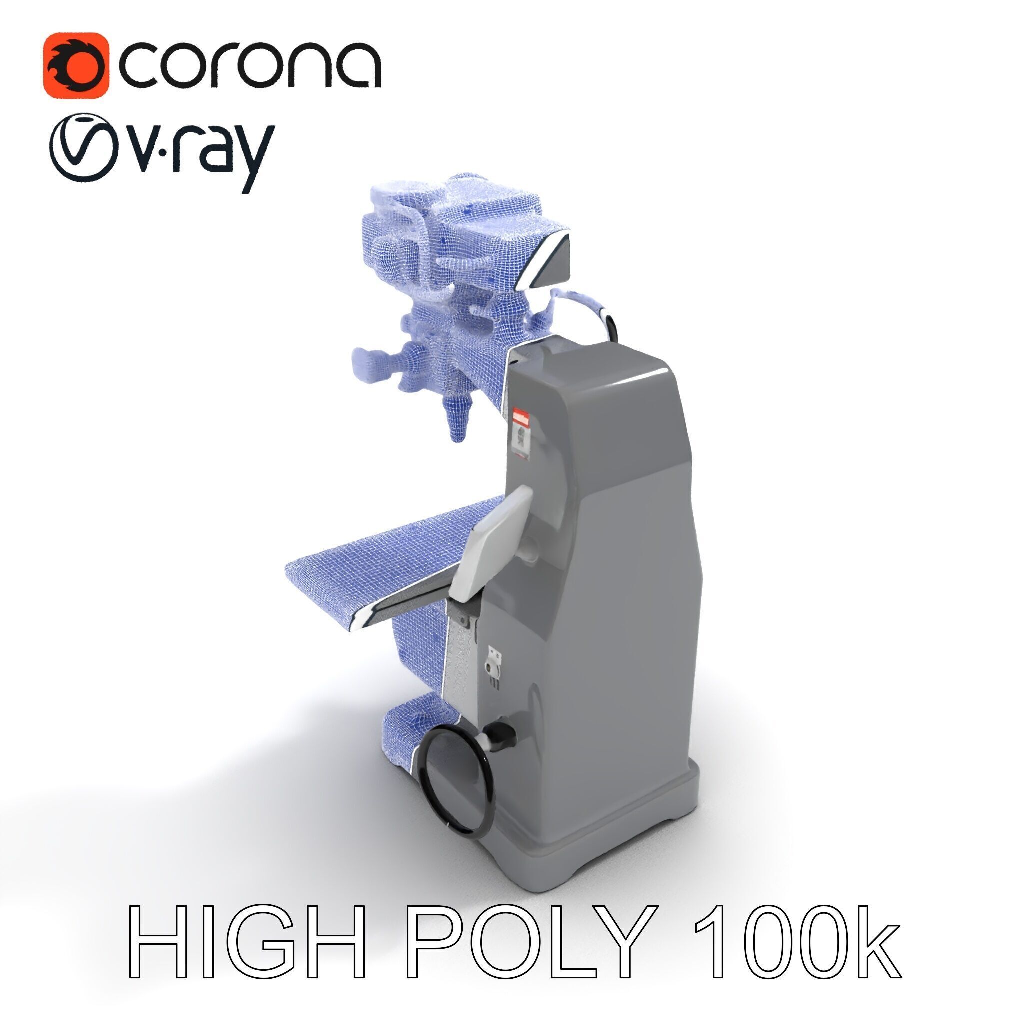 Industrial Milling Machine D Model Pack Low-poly 3D model_23