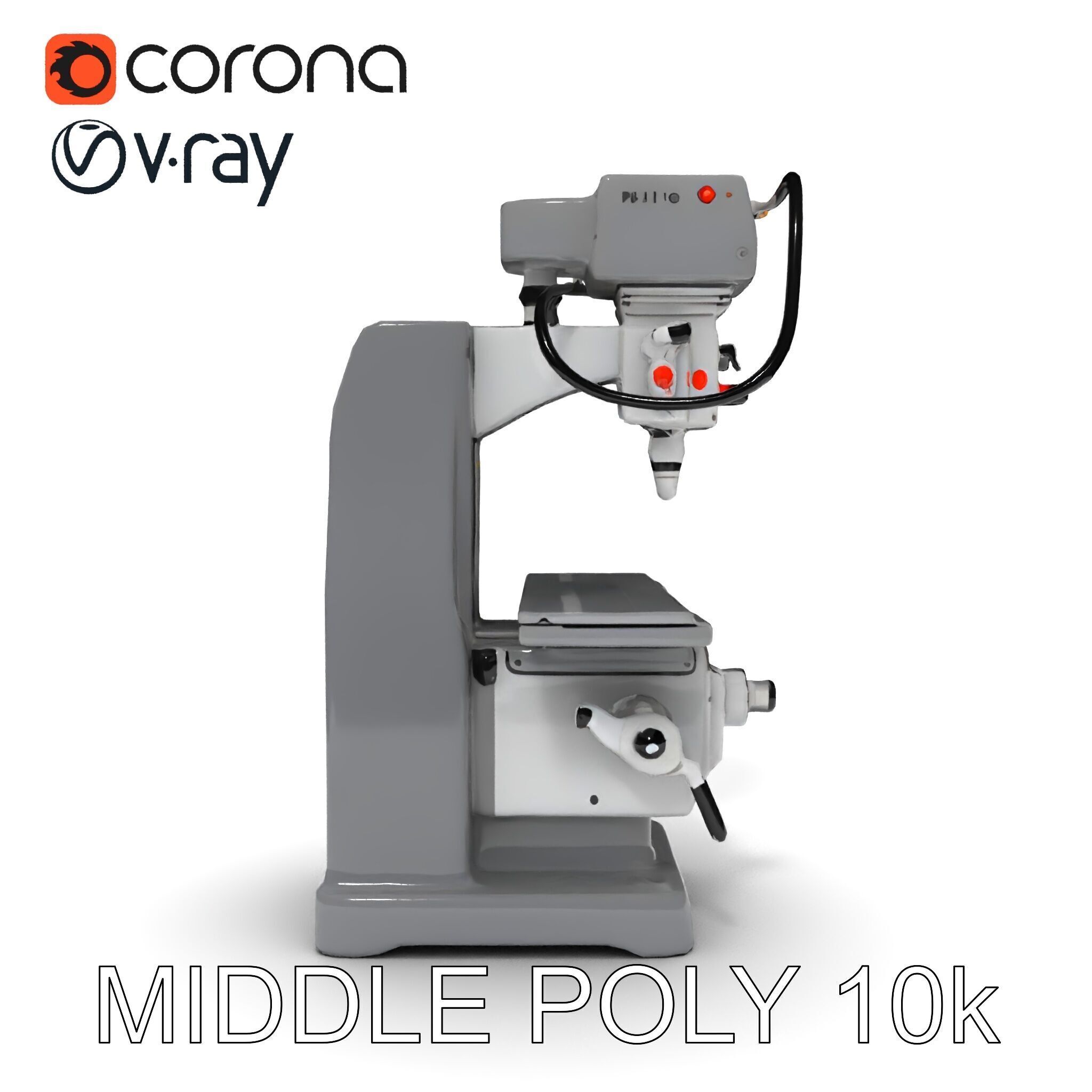 Industrial Milling Machine D Model Pack Low-poly 3D model_21
