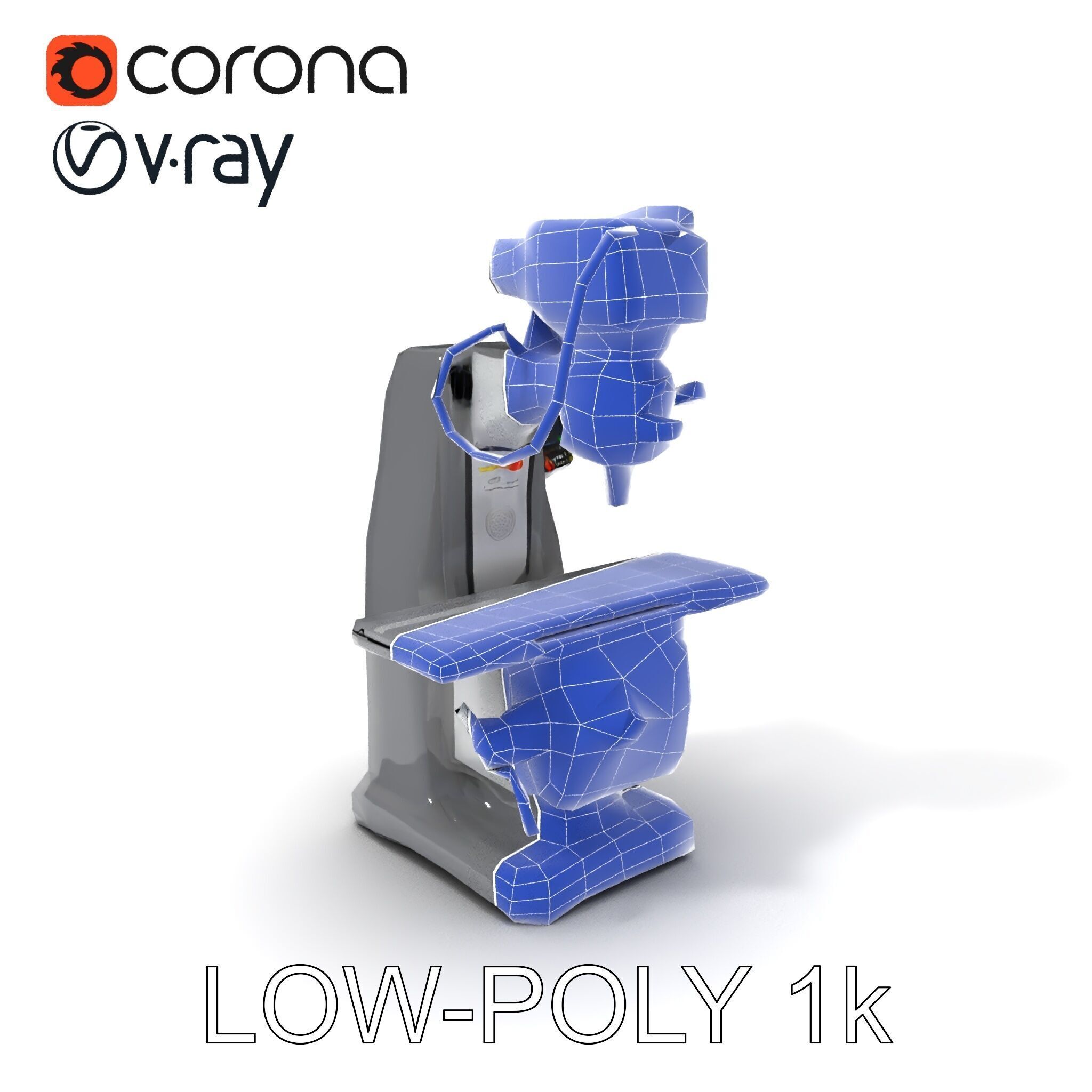 Industrial Milling Machine D Model Pack Low-poly 3D model_33