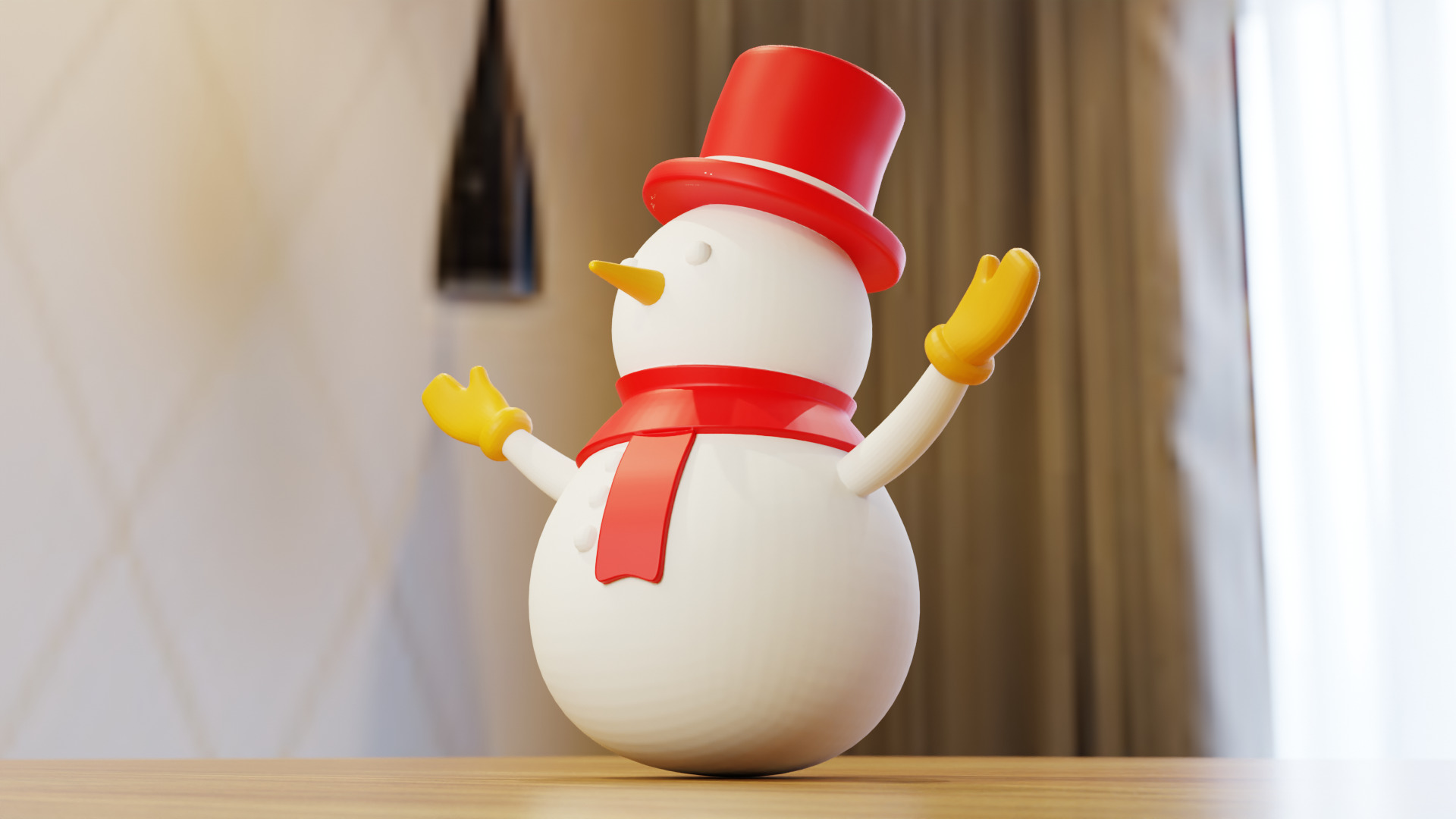 3D Printable Snowman Model STL and 3MF Files Included 3D print model_1