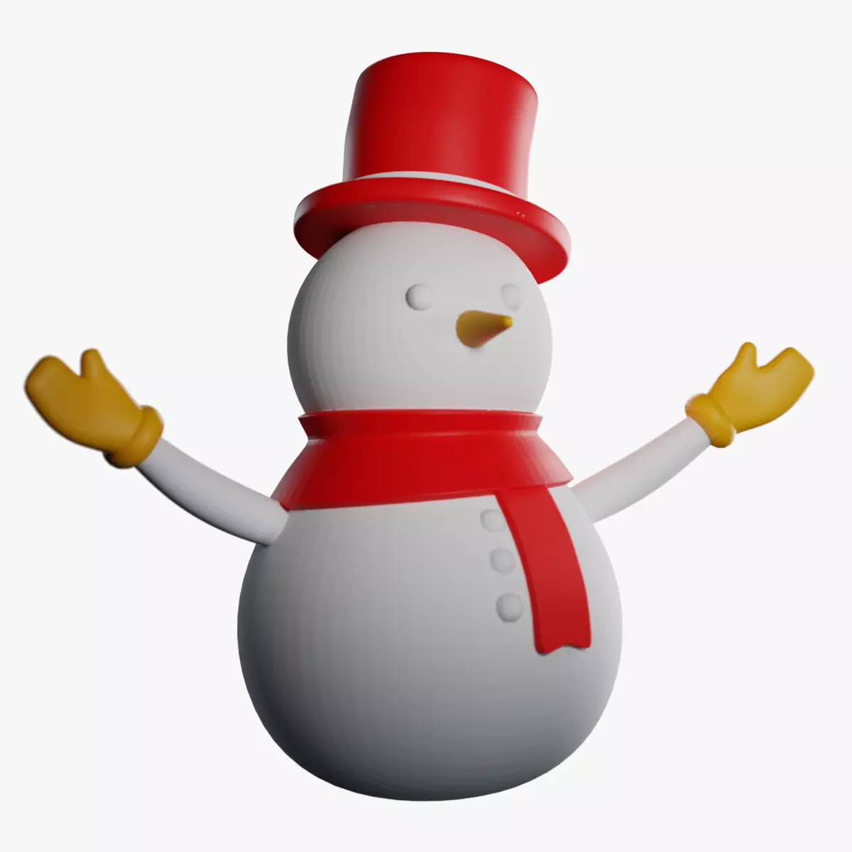 3D Printable Snowman Model STL and 3MF Files Included 3D print model_0