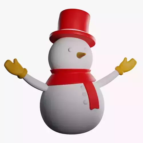 3D Printable Snowman Model STL and 3MF Files Included 3D print model
