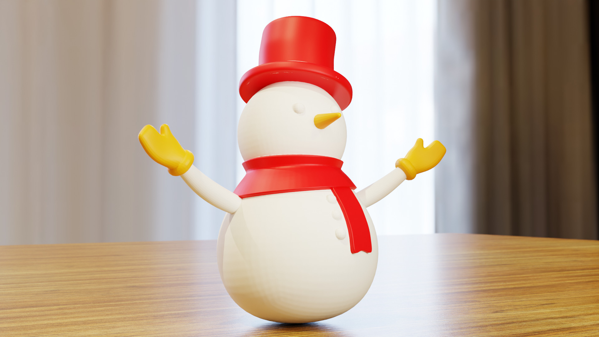 3D Printable Snowman Model STL and 3MF Files Included 3D print model_2