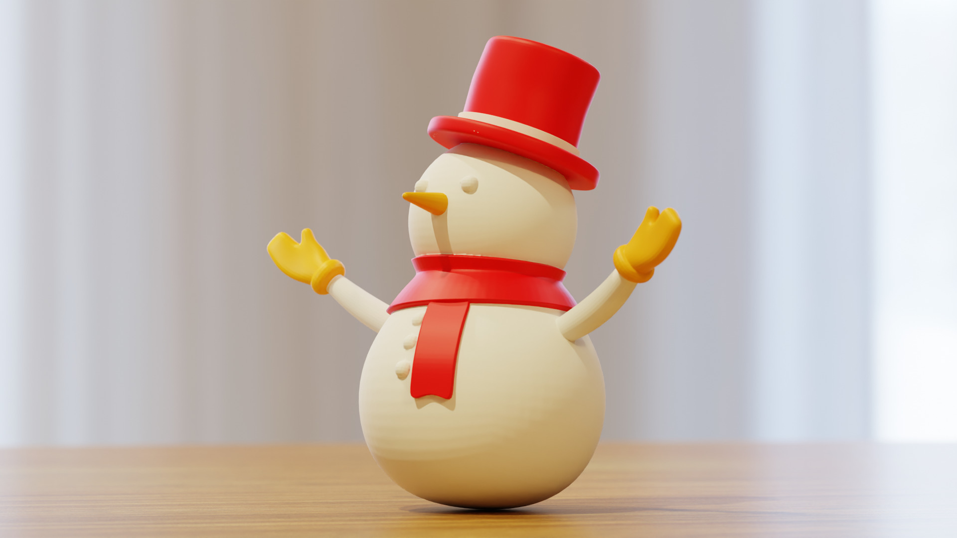 3D Printable Snowman Model STL and 3MF Files Included 3D print model_3