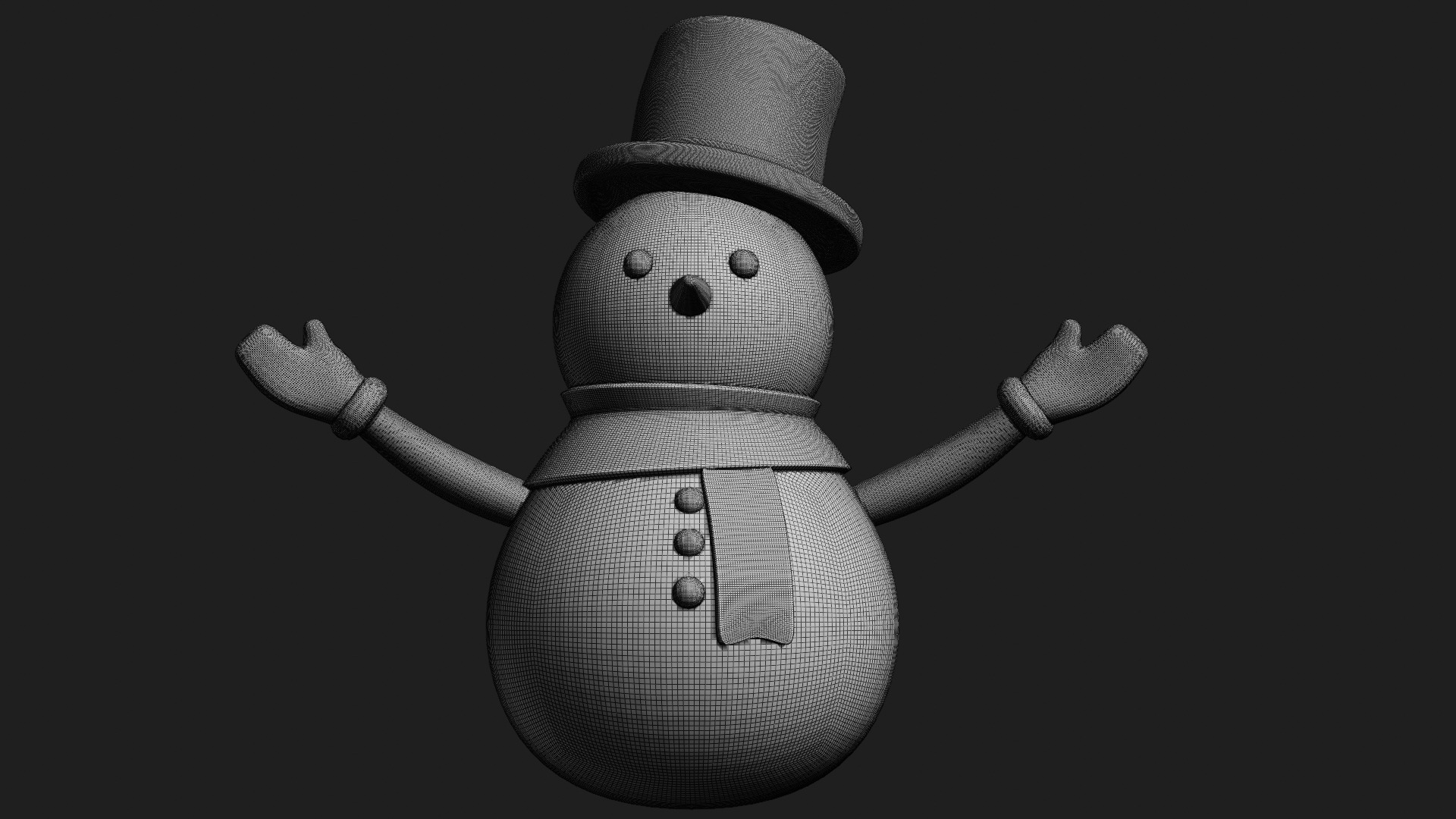 3D Printable Snowman Model STL and 3MF Files Included 3D print model_10